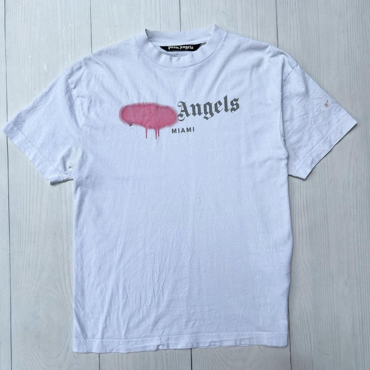 Palm Angels PALM ANGELS T-SHIRT MIAMI SPRAYED LOGO Size US XL / EU 56 / 4 - 1 Thumbnail