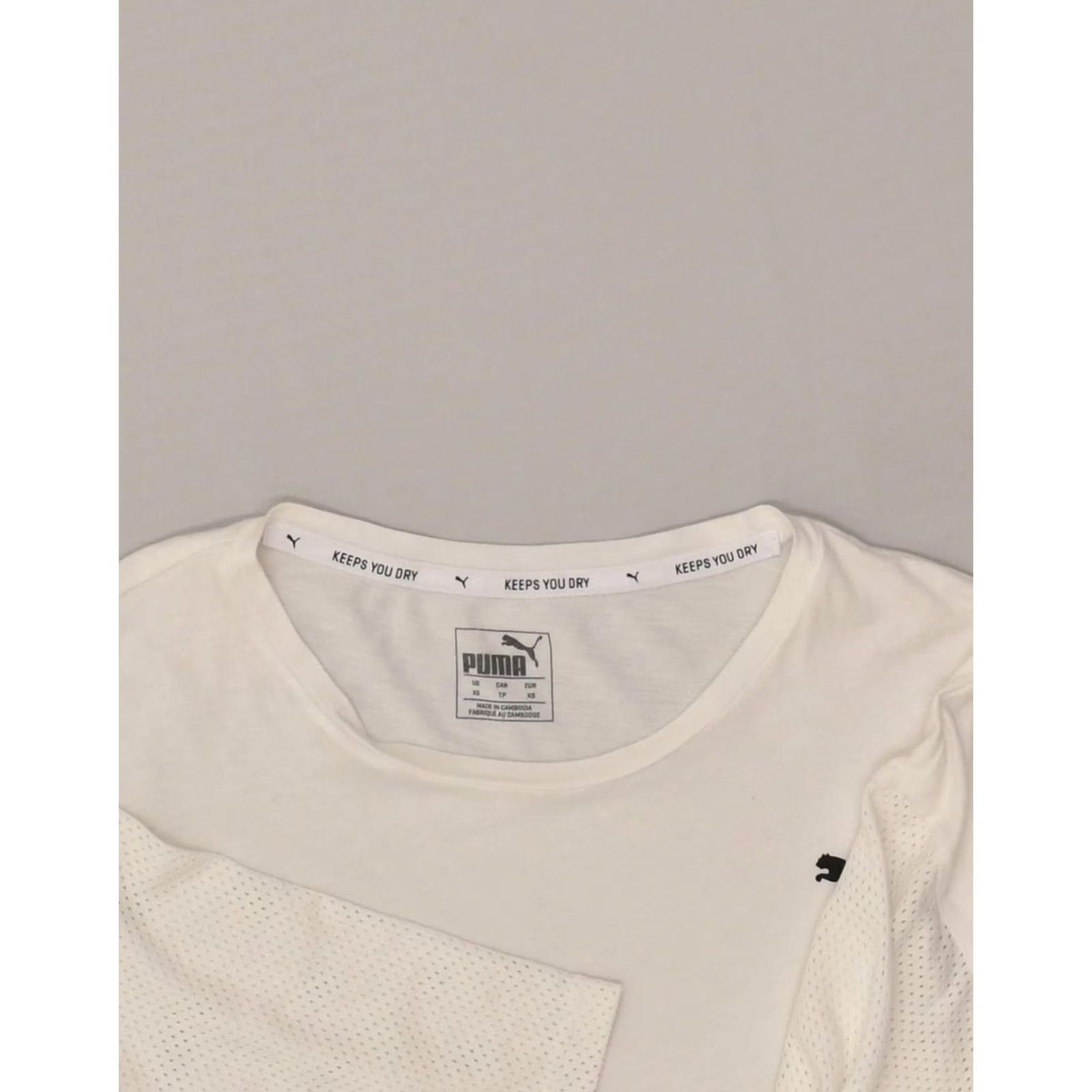 Puma PUMA Mens Graphic T-Shirt Top XS White Colourblock Cotton AH07 Size US XS / EU 42 / 0 - 3 Thumbnail