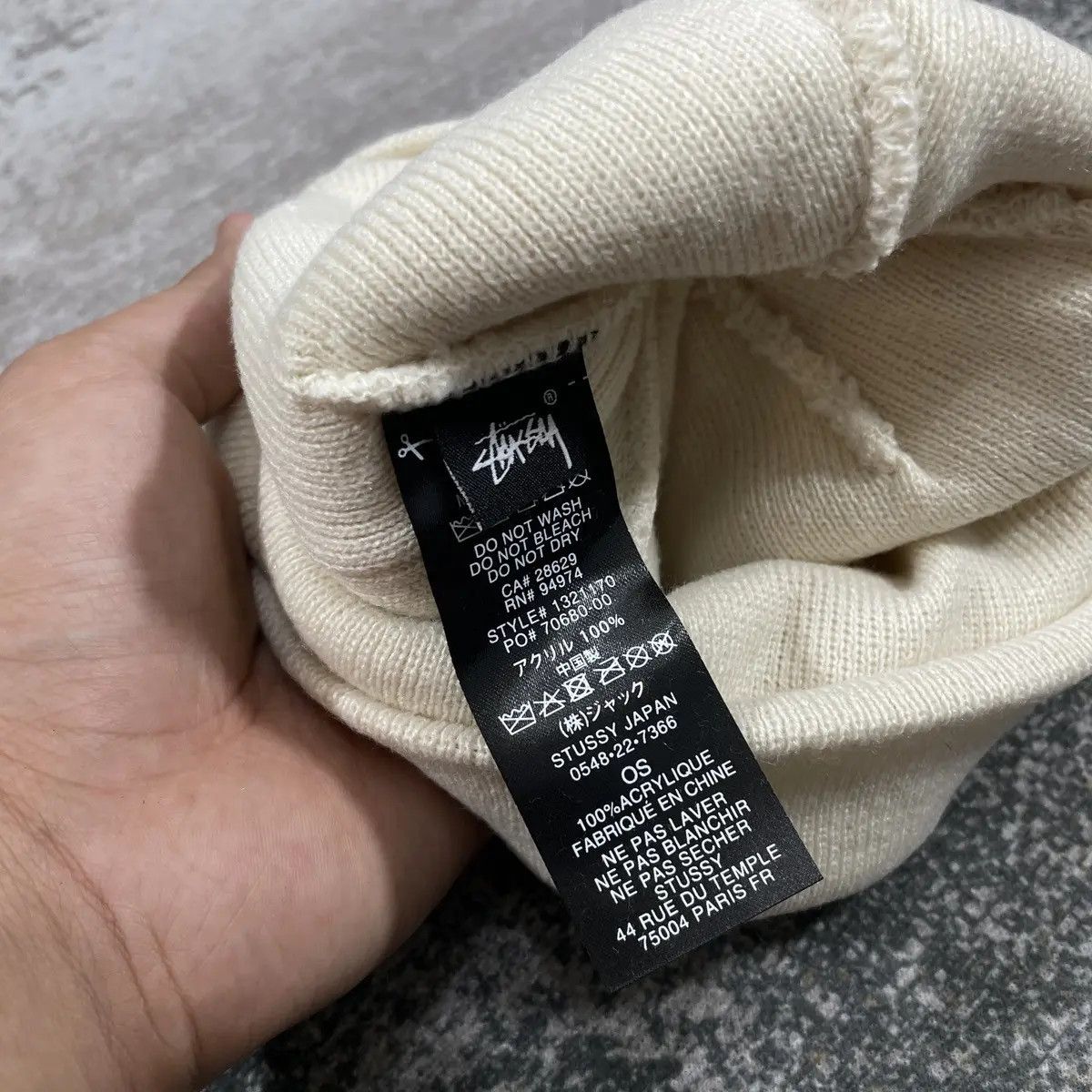Stussy STUSSY LOGO SS LINK BEANIE // BONE Size ONE SIZE - 4 Thumbnail