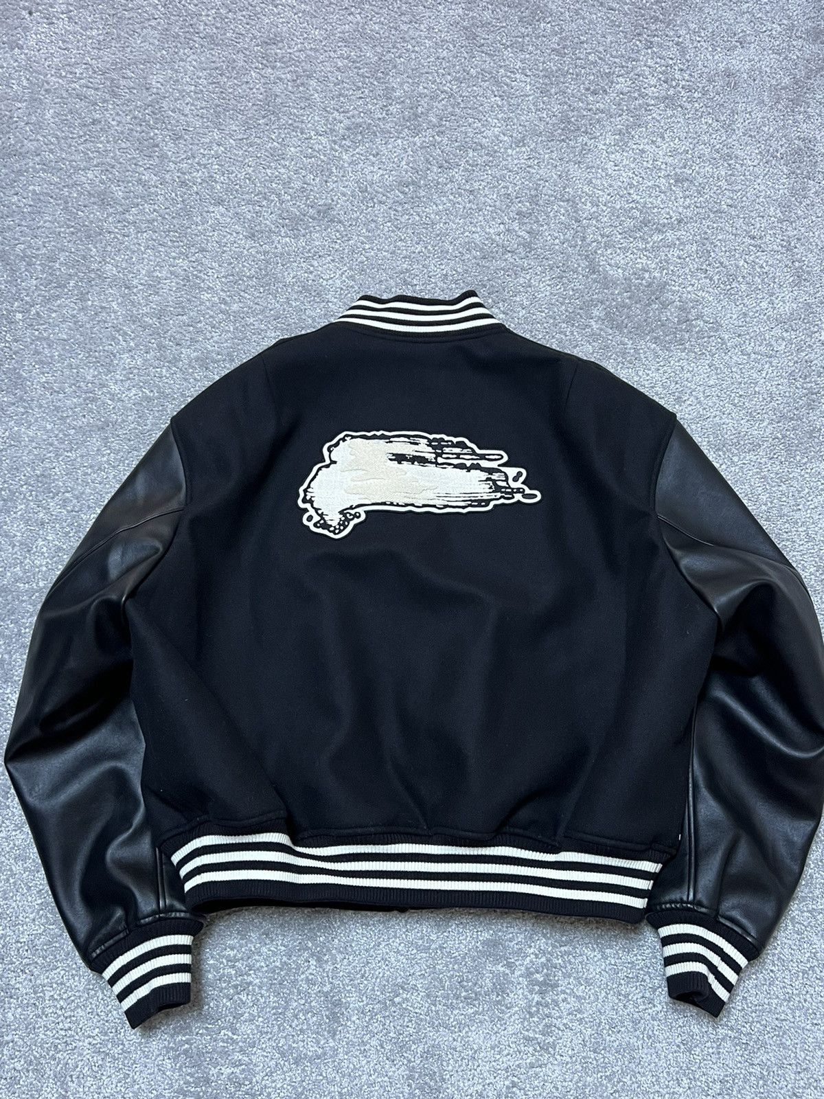 Y-3 Y-3 Club Vegan Leather Wool Bomber Jacket Size US XL / EU 56 / 4 - 9 Thumbnail