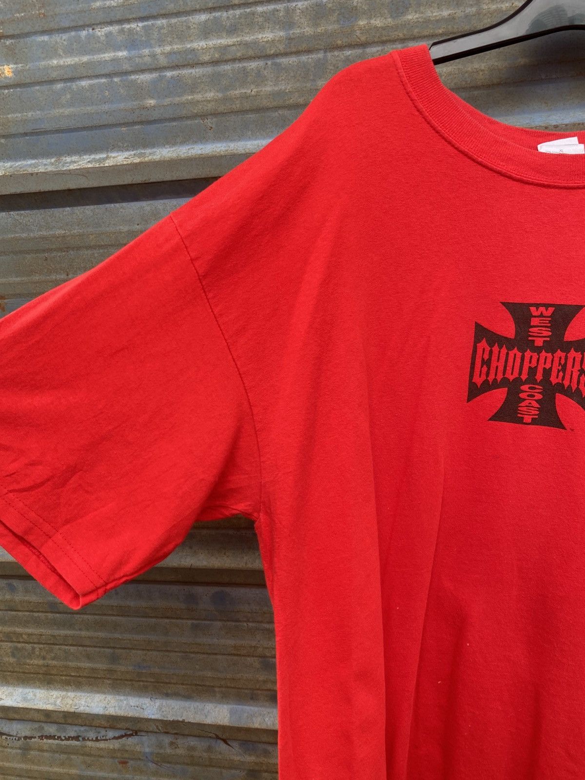 West Coast Choppers Y2K Vintage West Coast Choppers Iron Cross Long Beach Tee Size US XL / EU 56 / 4 - 8 Thumbnail