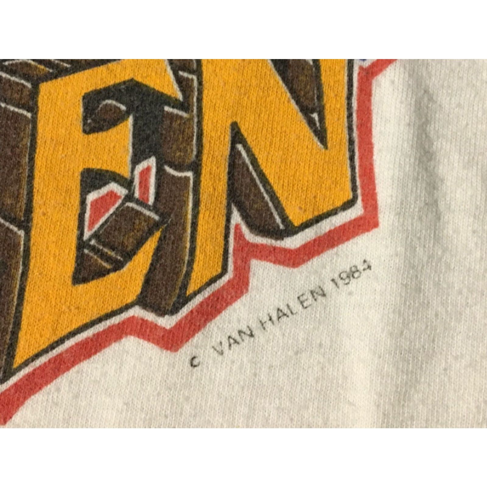 Vintage VINTAGE Van Halen World Tour Distress Shirt S M 1984 Rock Graphic Tee White 3/4 Sleeve Mens Size US S / EU 44-46 / 1 - 5 Thumbnail
