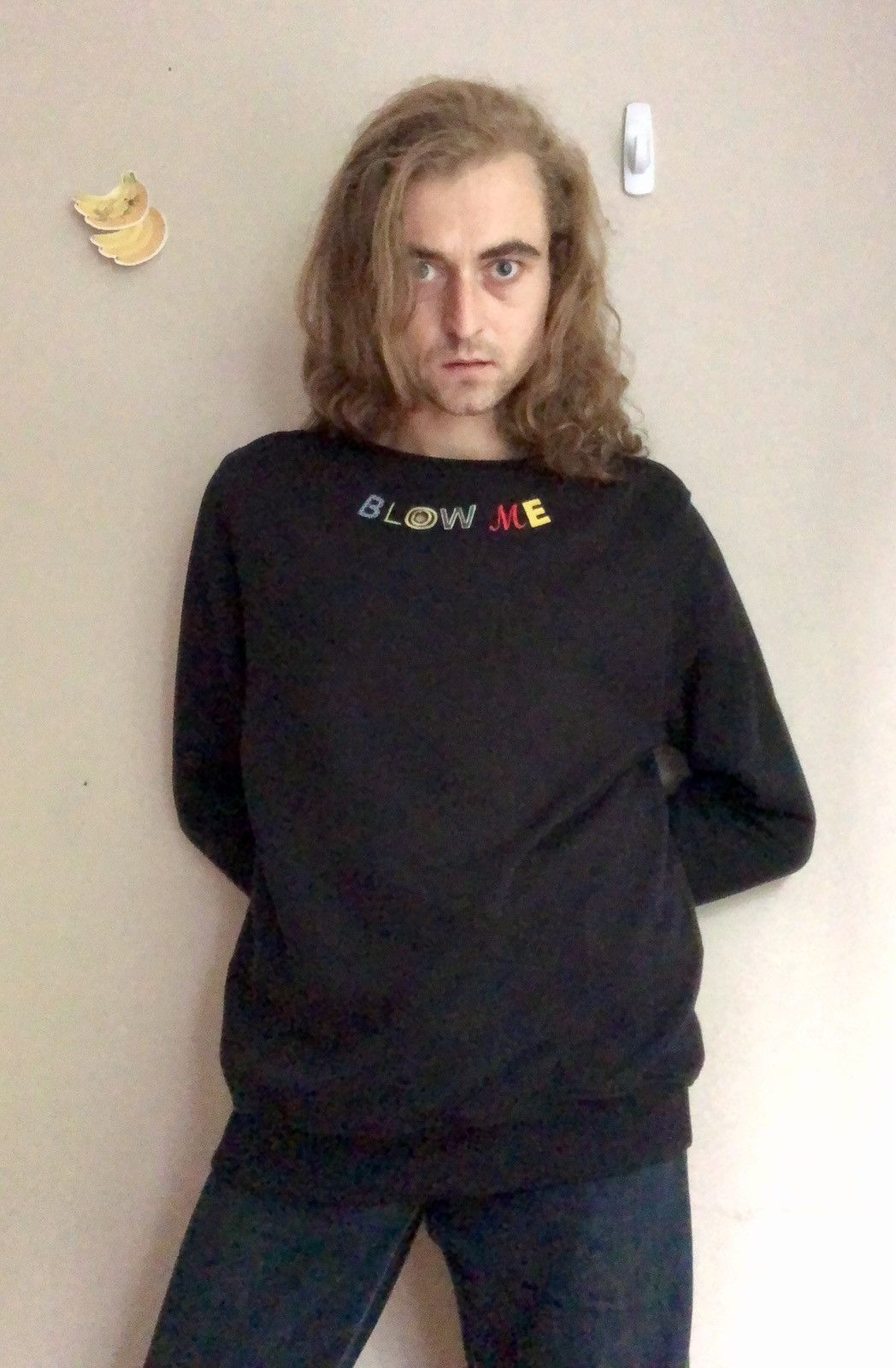House Of Holland × Japanese Brand × Vintage House of Holland ‘BLOW ME’ Embroidered Sweatshirt Size US M / EU 48-50 / 2 - 1 Thumbnail