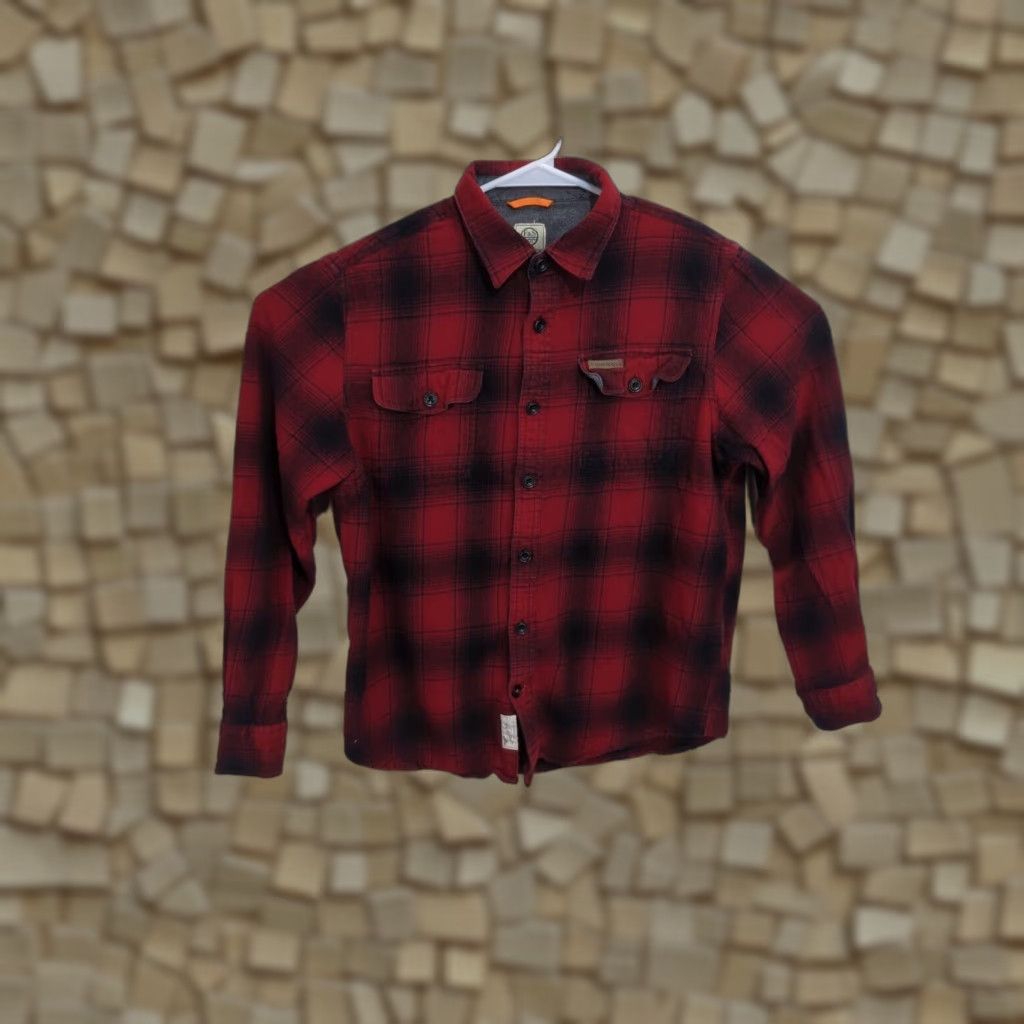 Vintage Field & Stream Flannel Shirt Mens Large Red Buffalo Plaid Long Sleeve Size US L / EU 52-54 / 3 - 1 Thumbnail