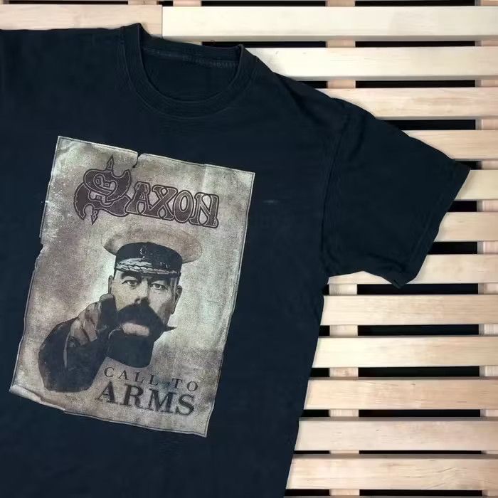 Band Tees Vintage T Shirt Saxon Call To Arms World Tour 2011 Size M Size US M / EU 48-50 / 2 - 2 Thumbnail