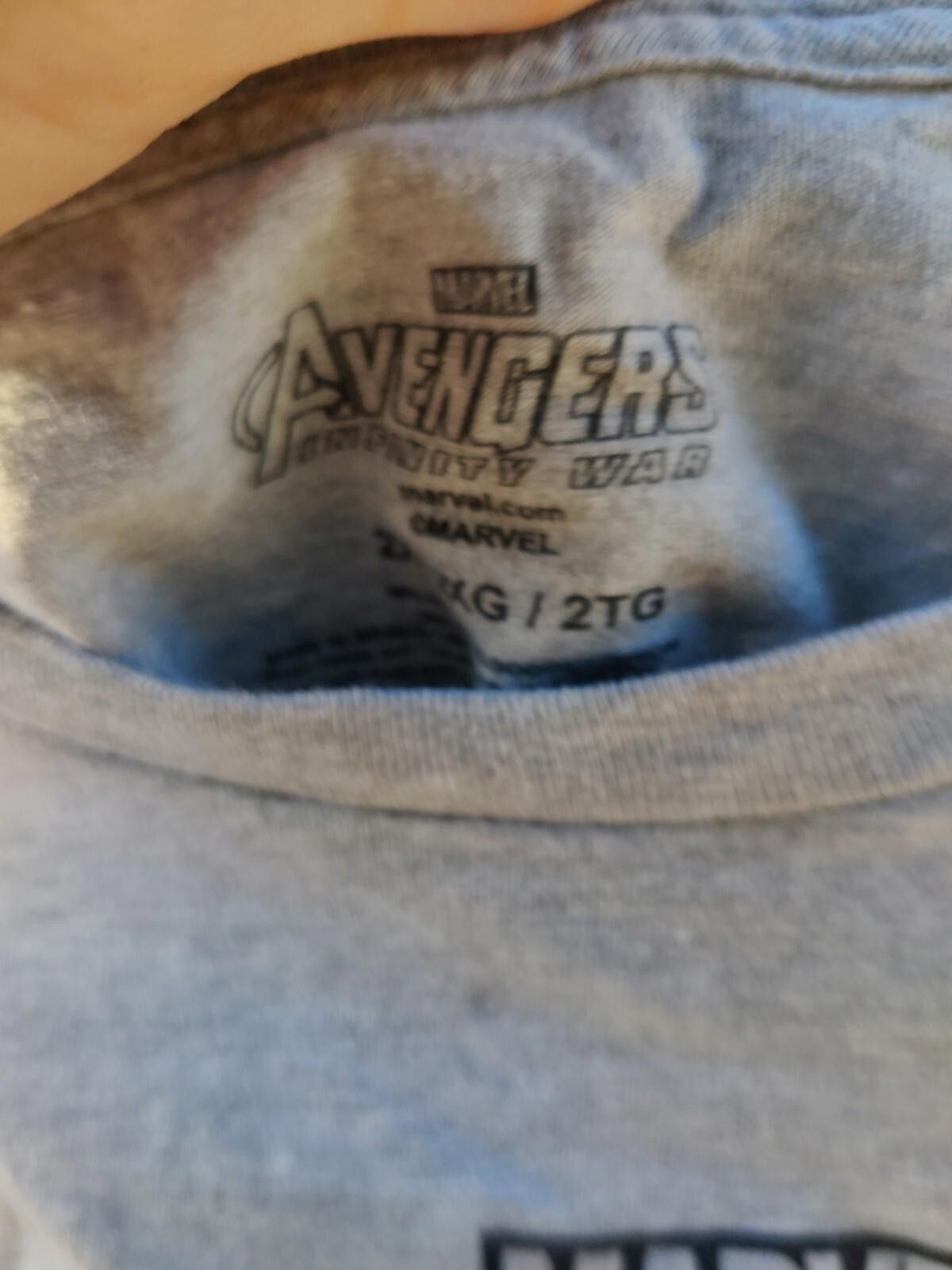 Mad Engine Avengers T-Shirt Infinity War Simple Word Logo Gray 2XL 2X Size US XXL / EU 58 / 5 - 5 Thumbnail