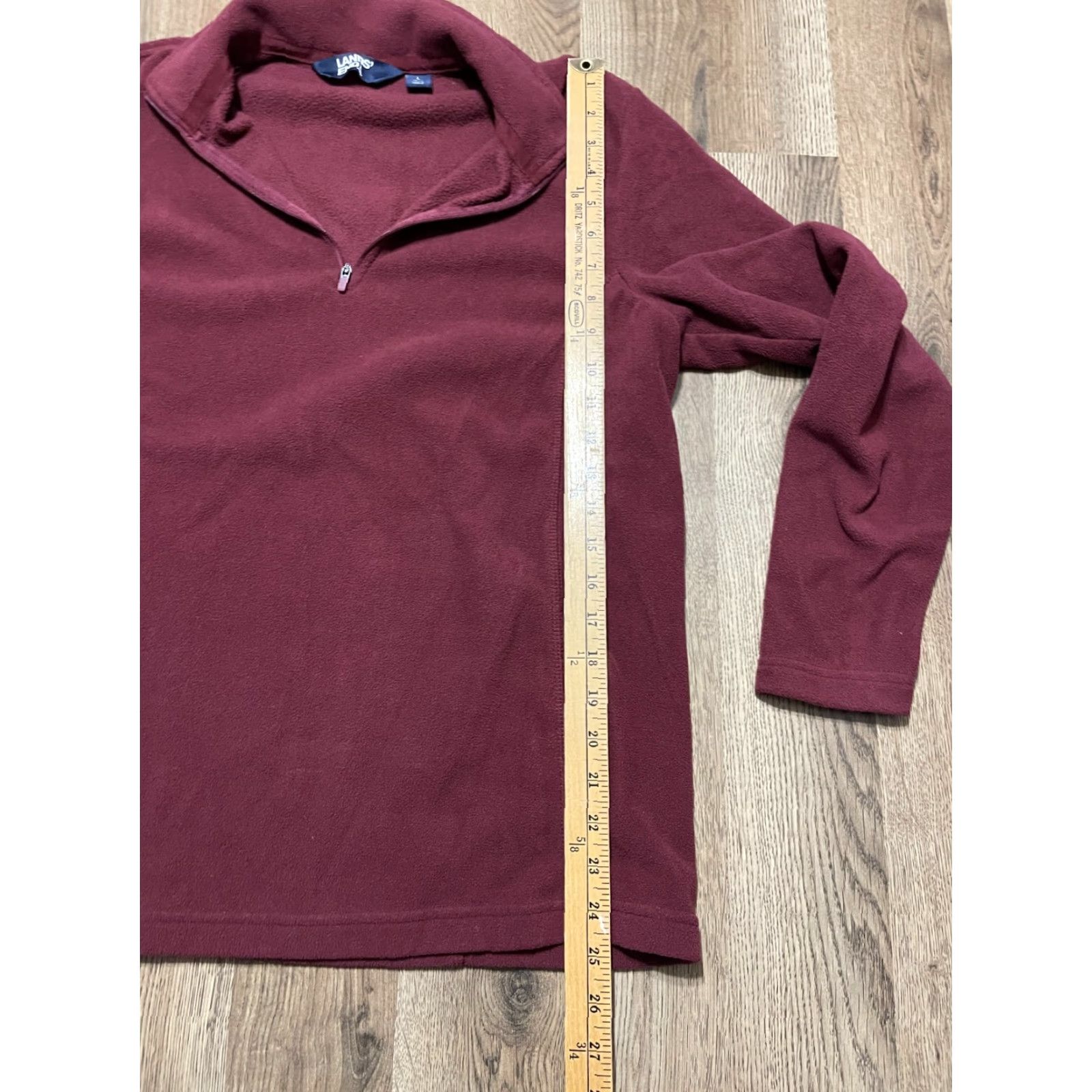 Lands' End Lands' End Sweater Women's Large Red 1/4 Zip Long Sleeve Pullover Mock Neck Casual Vintage: No Size L / US 10 / IT 46 - 6 Thumbnail