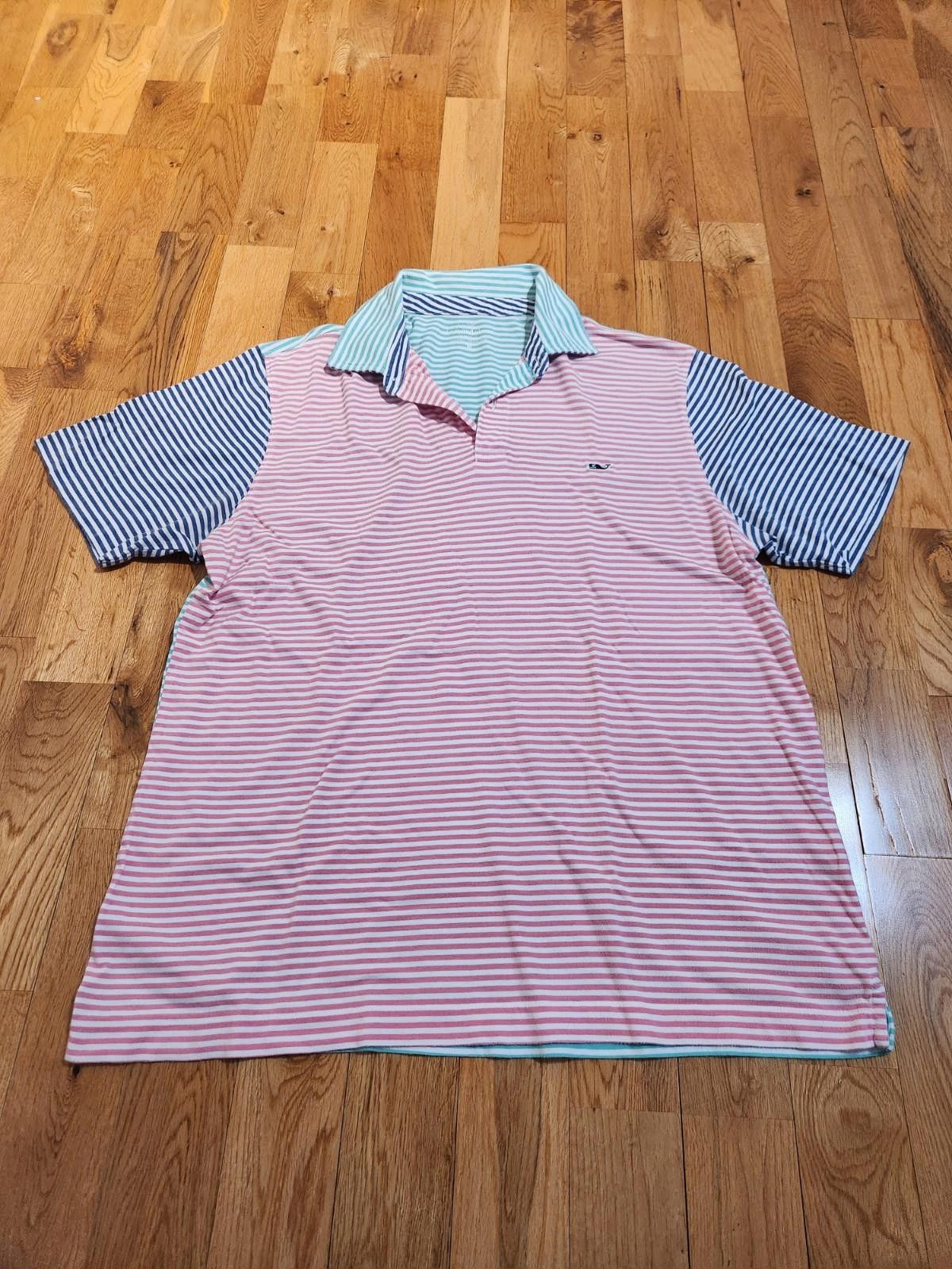 Vineyard Vines Vineyard Vines Classic Fit Polo Shirt Striped Color Block M Size US M / EU 48-50 / 2 - 1 Thumbnail
