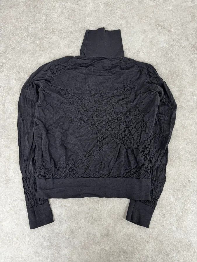 Giorgio Armani AW2019 Giorgio Armani Grey Crumbled Wool Turtleneck Size S / US 4 / IT 40 - 4 Thumbnail