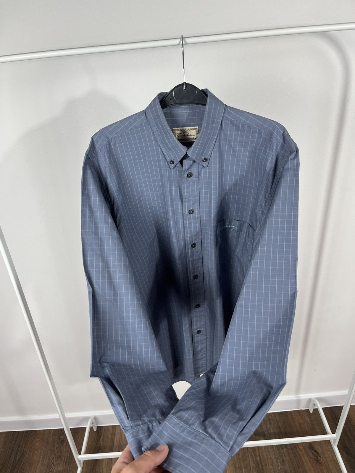 Other Thomas Burberry Blue Check Button-Up Shirt Size M Size US M / EU 48-50 / 2 - 7 Thumbnail