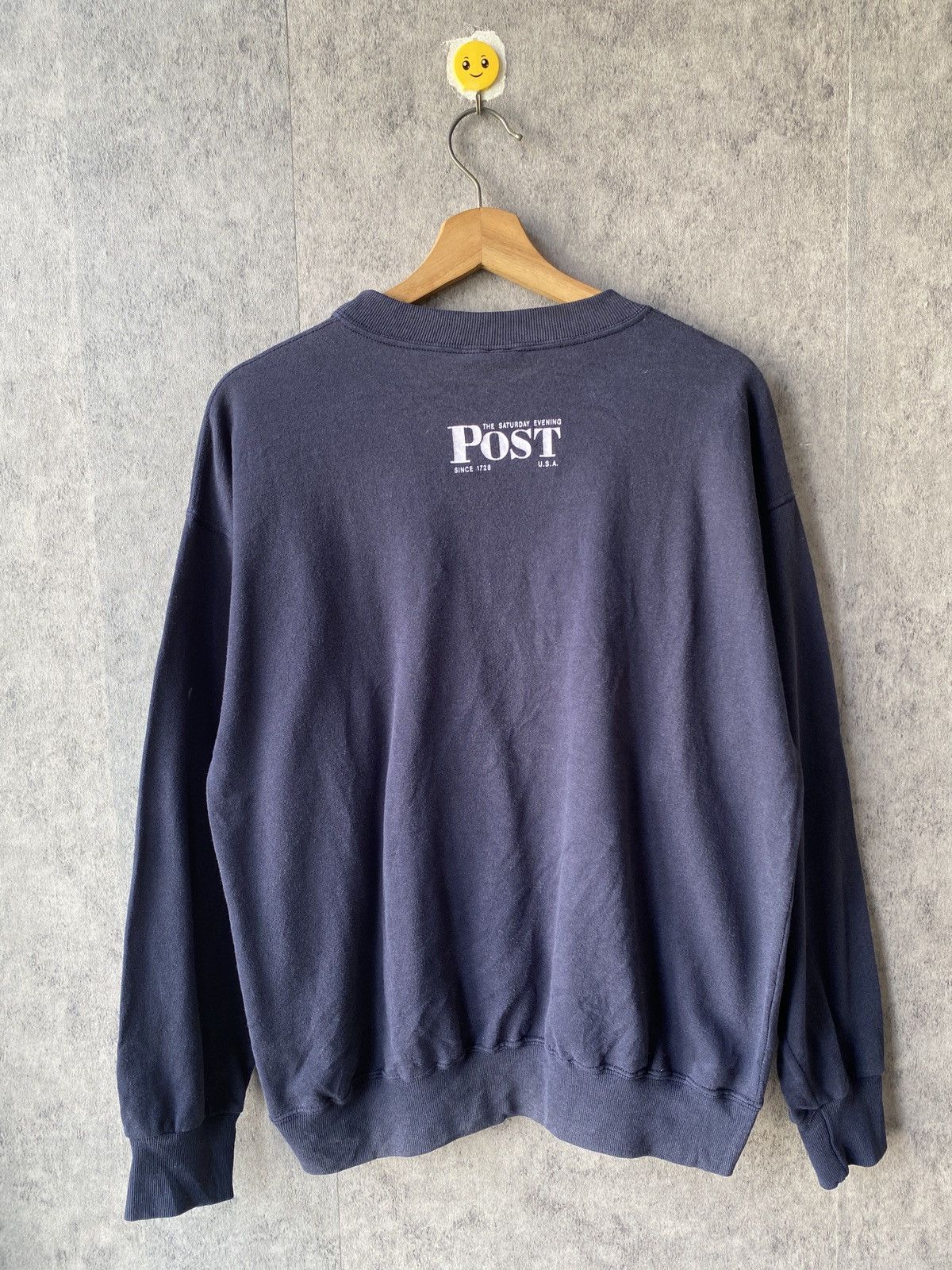 Vintage Vintage 90’s The Saturday Evening Post Blue Faded Sweatshirt Size US L / EU 52-54 / 3 - 4 Thumbnail