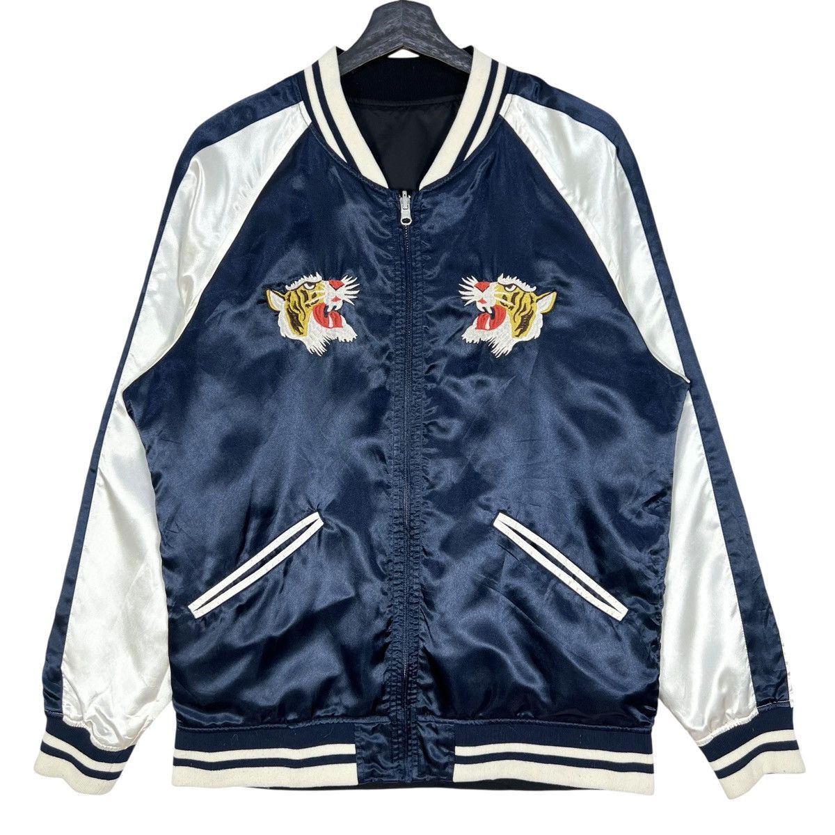 Japanese Brand Back Number Reversible Sukajan Souvenir Jacket Size US XL / EU 56 / 4 - 1 Thumbnail