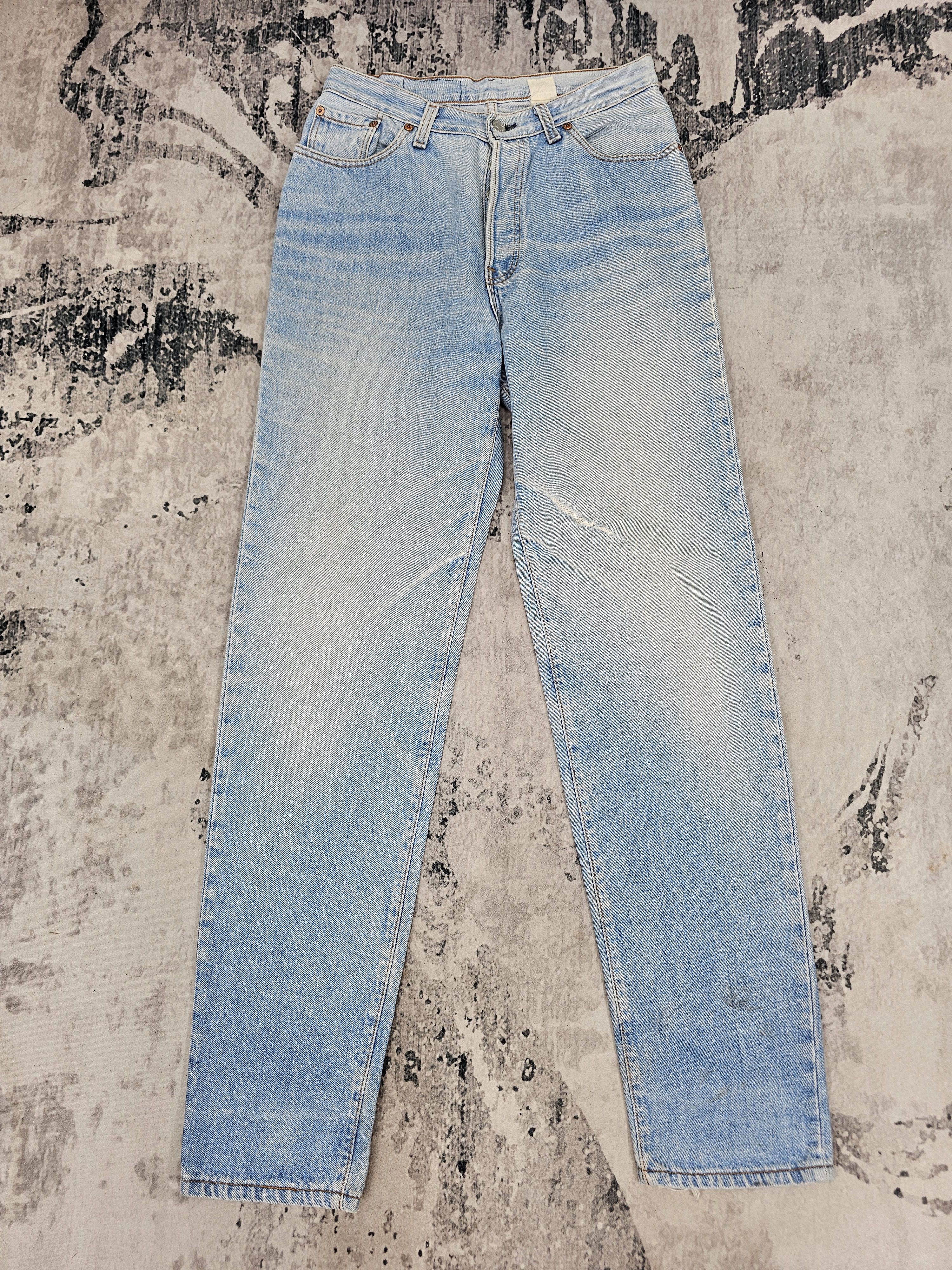 Levi's Vintage Clothing Vtg 90's LEVIS 501 Made In Usa Ripped Taper Light Blue L0530 Size US 29 - 1 Thumbnail