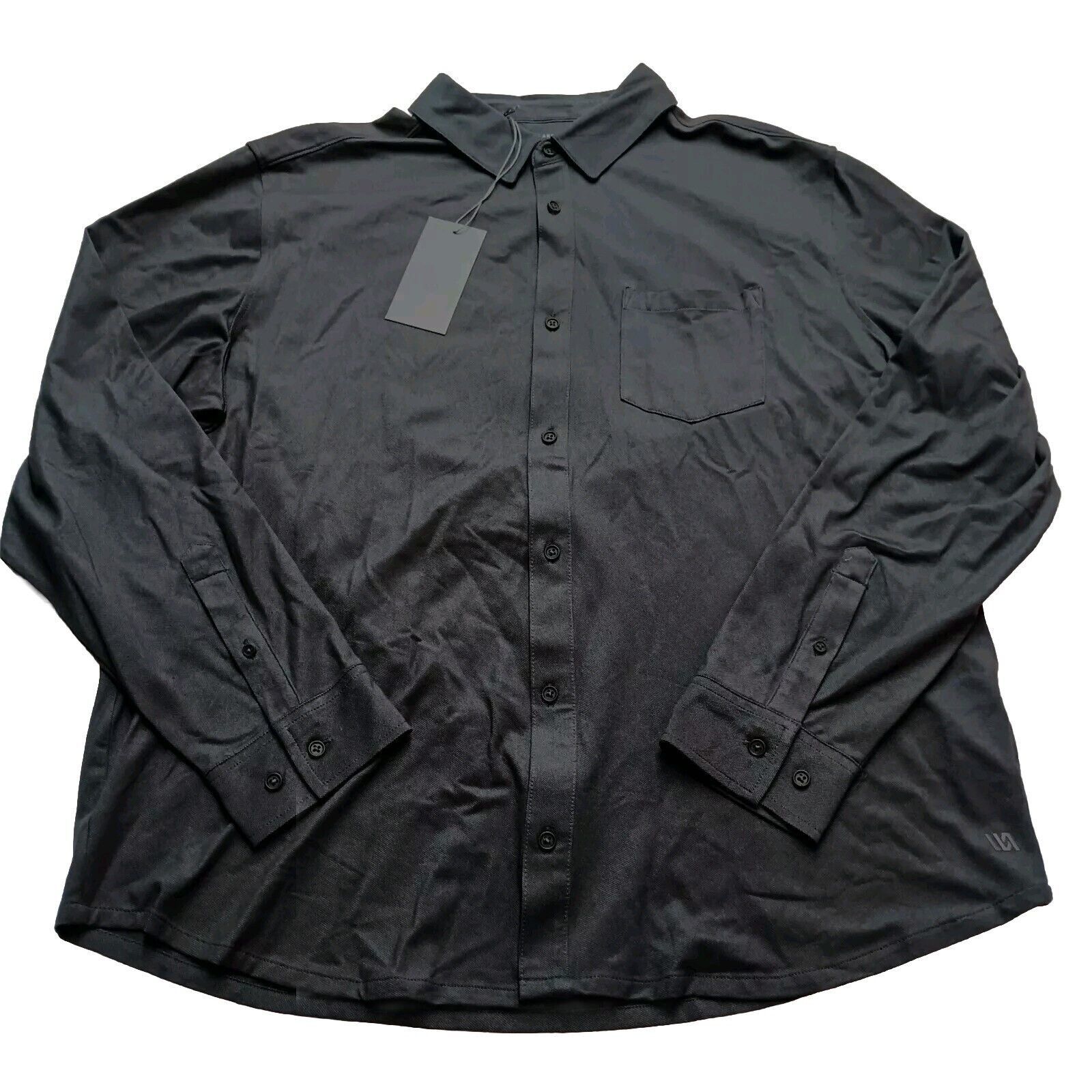 & Other Stories VRST Shirt Men's XL Black Button Up Dress Shirt Stretch Size US XL / EU 56 / 4 - 1 Thumbnail