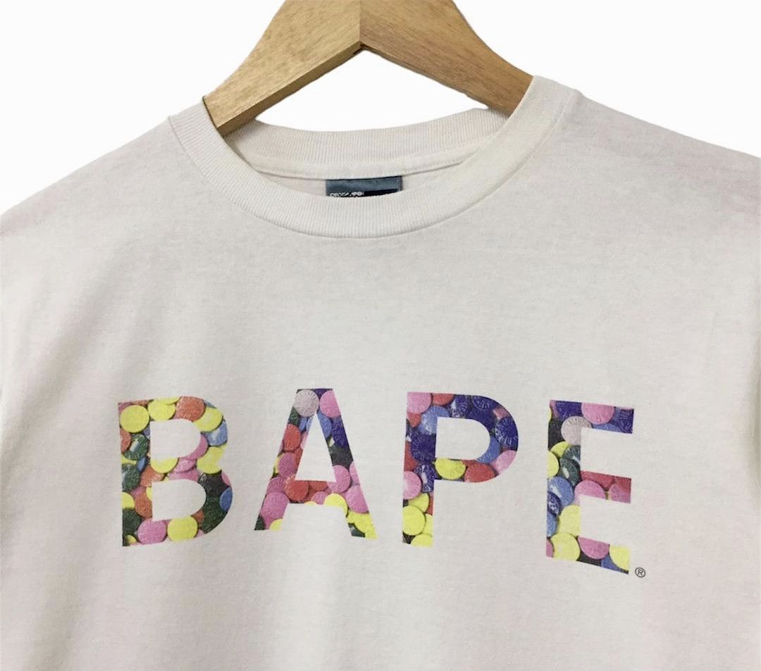 Bape A BATHING APE BAPE VINTAGE CANDY FONT LONGSLEEVE TSHIRT Size US S / EU 44-46 / 1 - 3 Thumbnail
