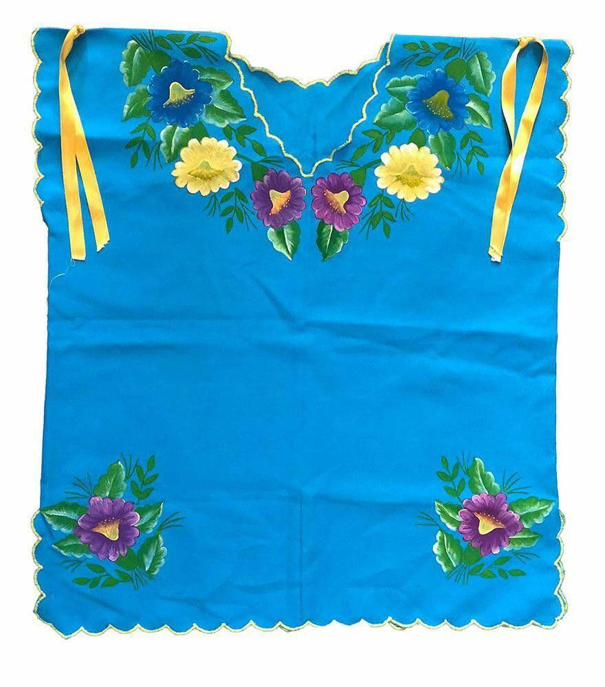 Designer Used Blue Hand Made Hand Painted Blouse XL Size XL / US 12-14 / IT 48-50 - 4 Thumbnail