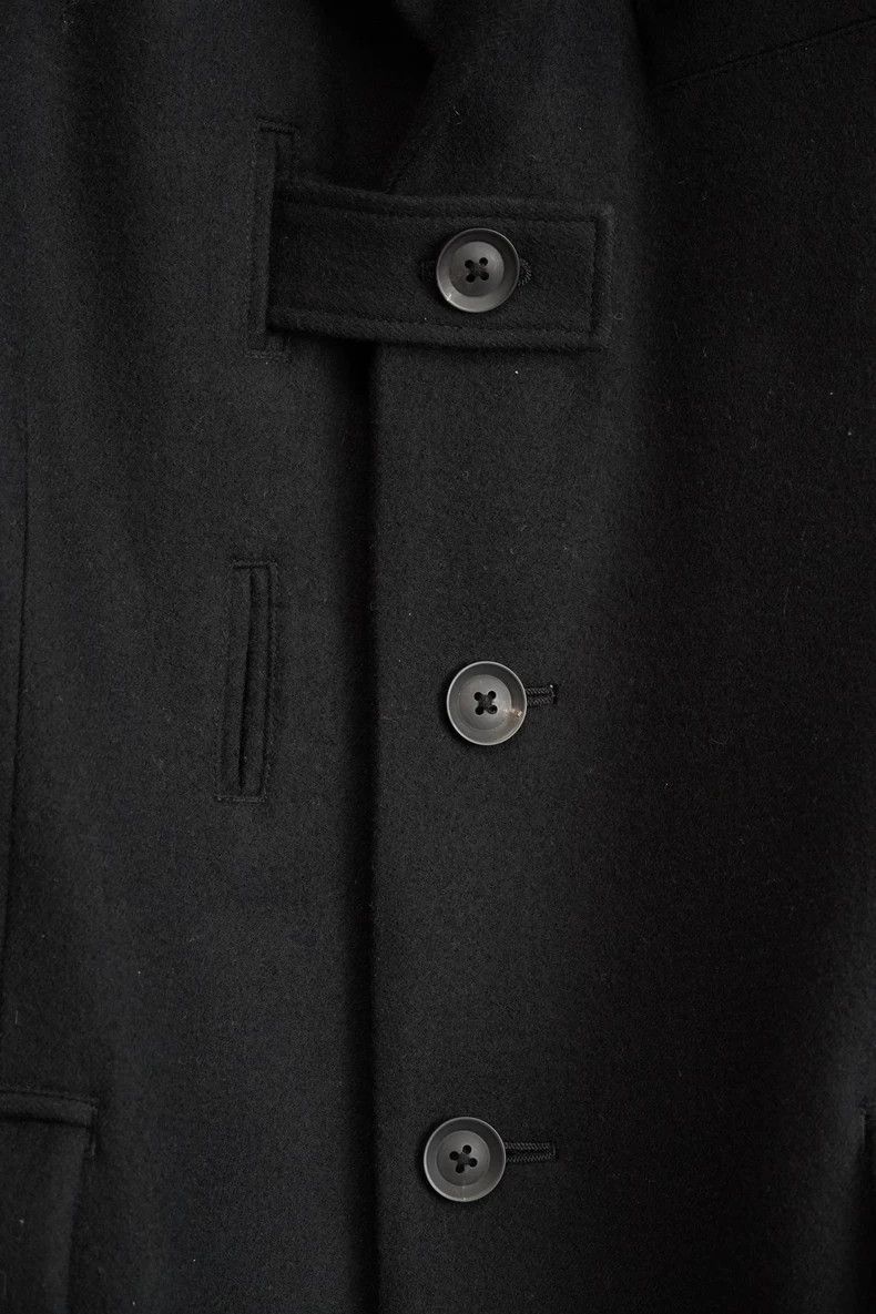 Yohji Yamamoto 23AW flannel strap long jacket-2505