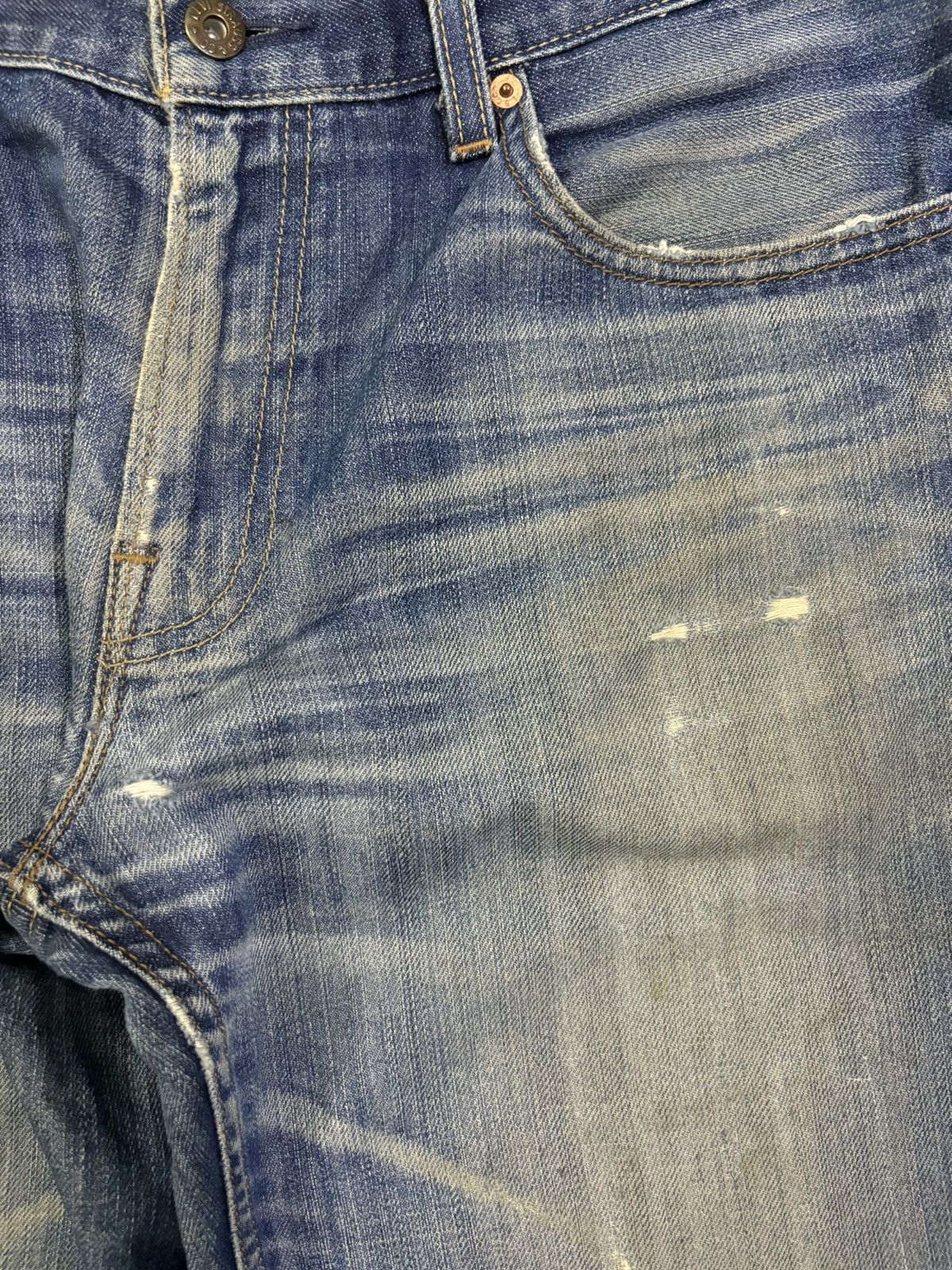 Levi's Vintage Clothing Vintage Levis 502 Mud Wash Straight Leg Distressed Jeans Size US 32 / EU 48 - 4 Thumbnail
