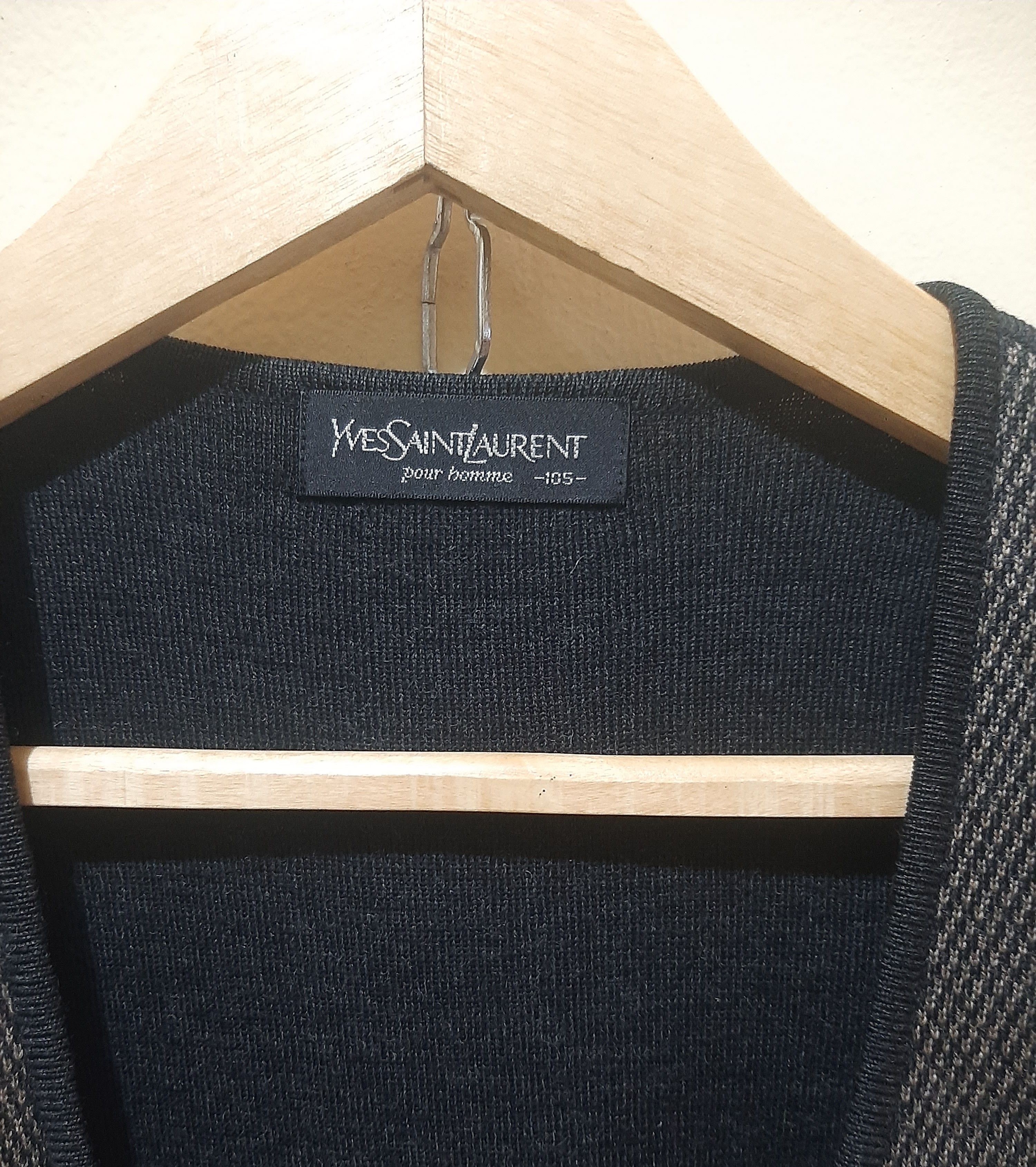 Yves Saint Laurent Yves Saint Laurent Ysl Pour Homme V neck vest Size US L / EU 52-54 / 3 - 3 Thumbnail