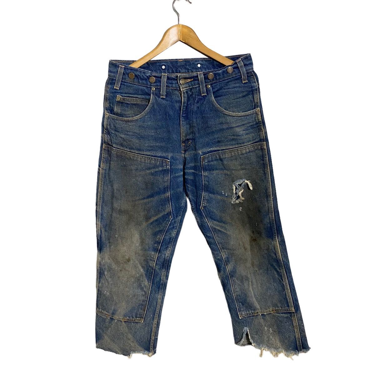 Vintage Prison Blu double knee distressed worker pant Size US 32 / EU 48 - 13 Thumbnail