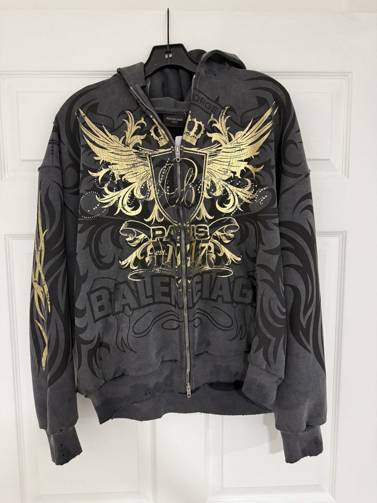 Balenciaga Balenciaga tacky gold y2k hoodie Size US M / EU 48-50 / 2 - 14 Thumbnail