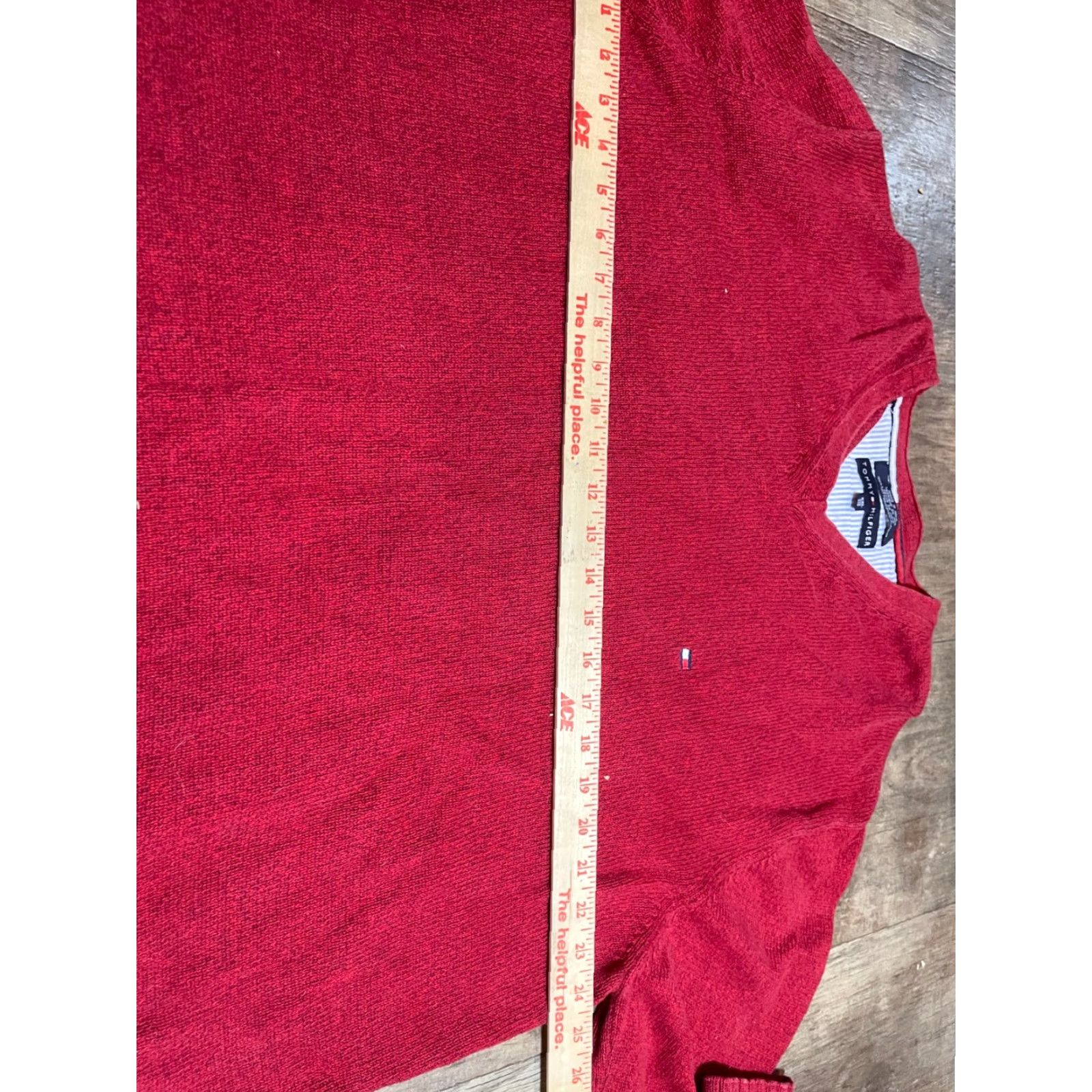 Tommy Hilfiger Tommy Hilfiger Sweater Mens 2XL Red Casual Pullover Sweatshirt Quarter Solid Cotton Sweatshirt Sweater Mens Size US XXL / EU 58 / 5 - 3 Thumbnail