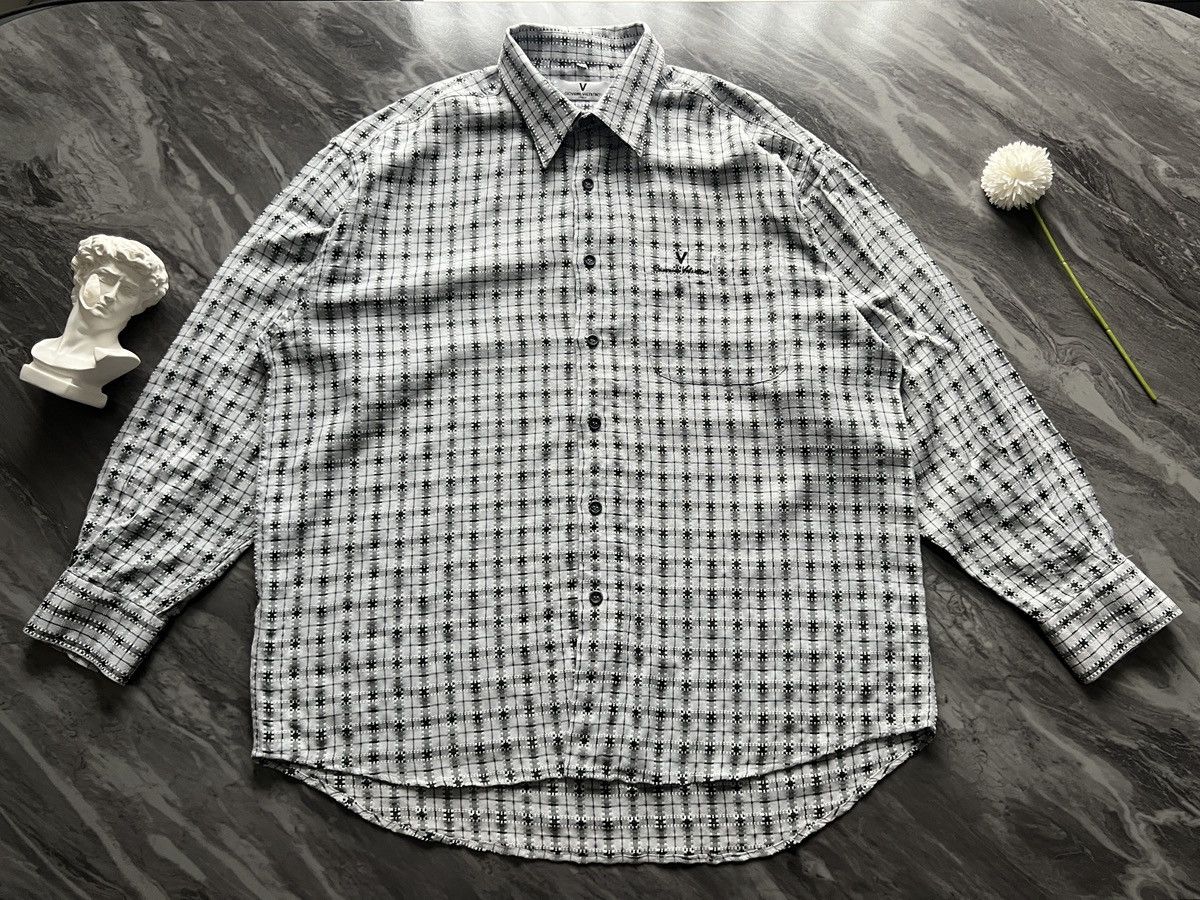 Gianni Valentino Giovanni Valentino : Shirt Button Ups Embroider Rare Pattern Size US XXL / EU 58 / 5 - 2 Thumbnail