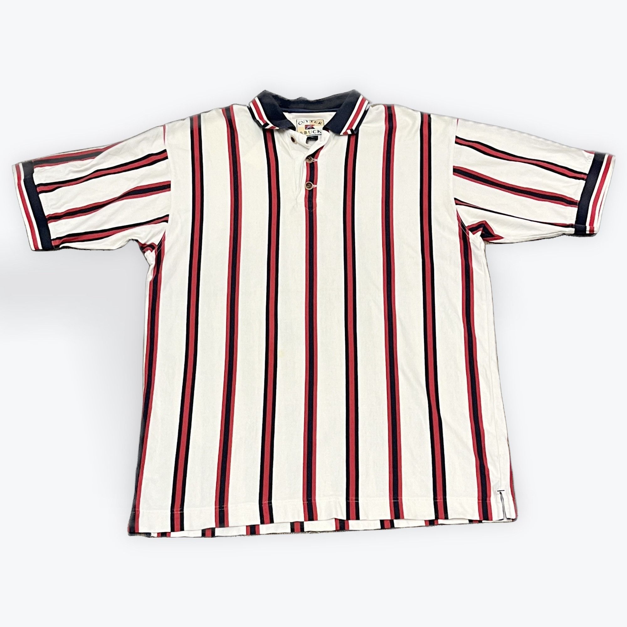 Cutter & Buck L | Vintage Cutter Buck Stripes Polo Size US L / EU 52-54 / 3 - 1 Thumbnail