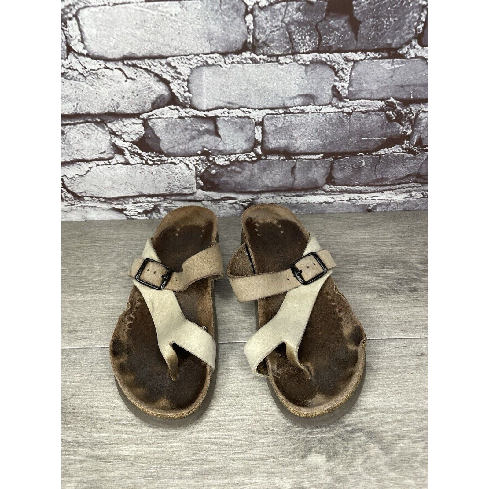 Mephisto Mephisto Helen Beige Nubuck Leather Slides Casual Sandals Wo Size US 6 / IT 36 - 20 Thumbnail