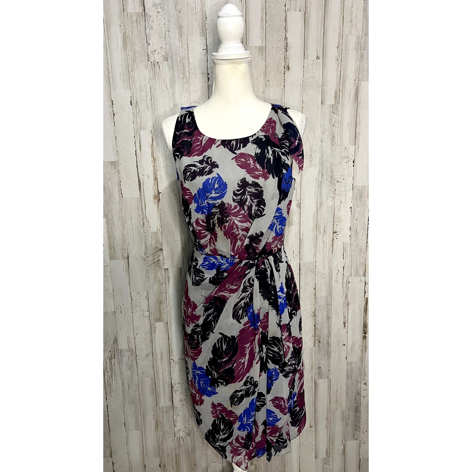 Banana Republic Banana Republic Women's Floral Sleeveless Dress Gray Size 6 Size M / US 6-8 / IT 42-44 - 2 Thumbnail