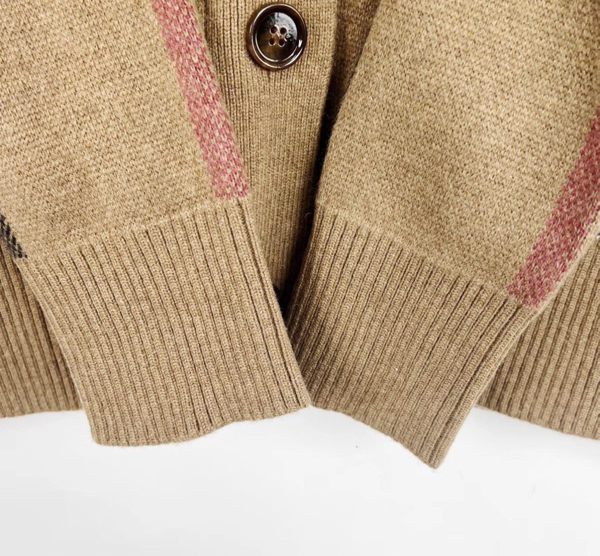 Burberry Burberry Brown Plaid Wool Jacquard Cardigan K12 Size S / US 4 / IT 40 - 7 Thumbnail