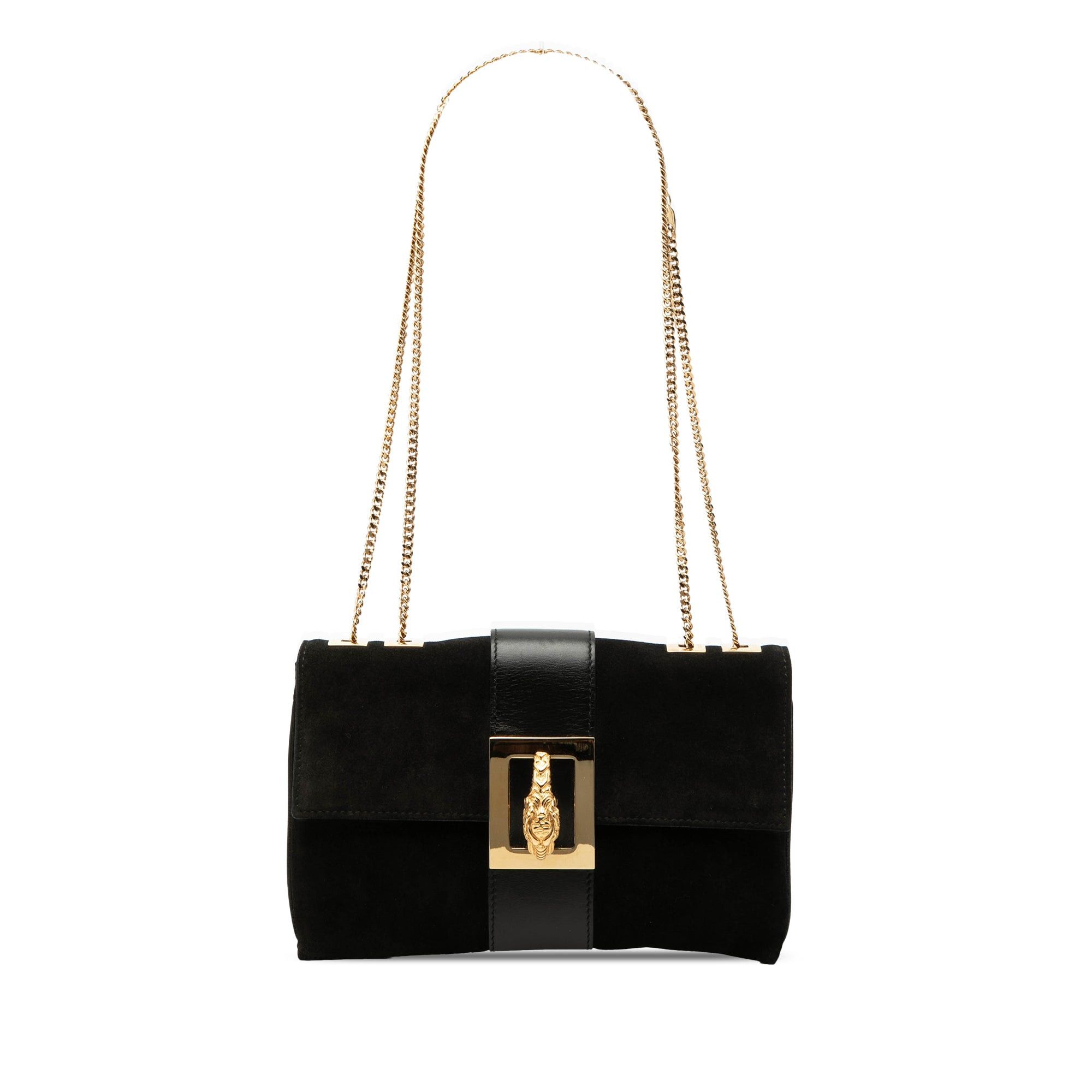 Gucci Suede Tiger Head Chain Shoulder Bag Size ONE SIZE - 1 Thumbnail