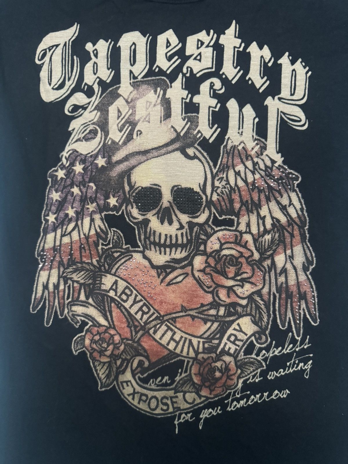 If Six Was Nine 💥PUNK DESIGN SKULL CROSS MORALITY AFFLICTION STYLE VERY RARE Size L / US 10 / IT 46 - 3 Thumbnail