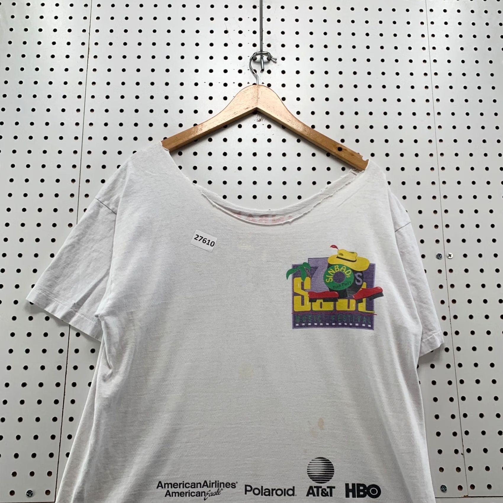Fruit Of The Loom Vintage Sinbad Soul Music Festival Shirt White Single Stitch Adult L Shirt Size US L / EU 52-54 / 3 - 5 Thumbnail