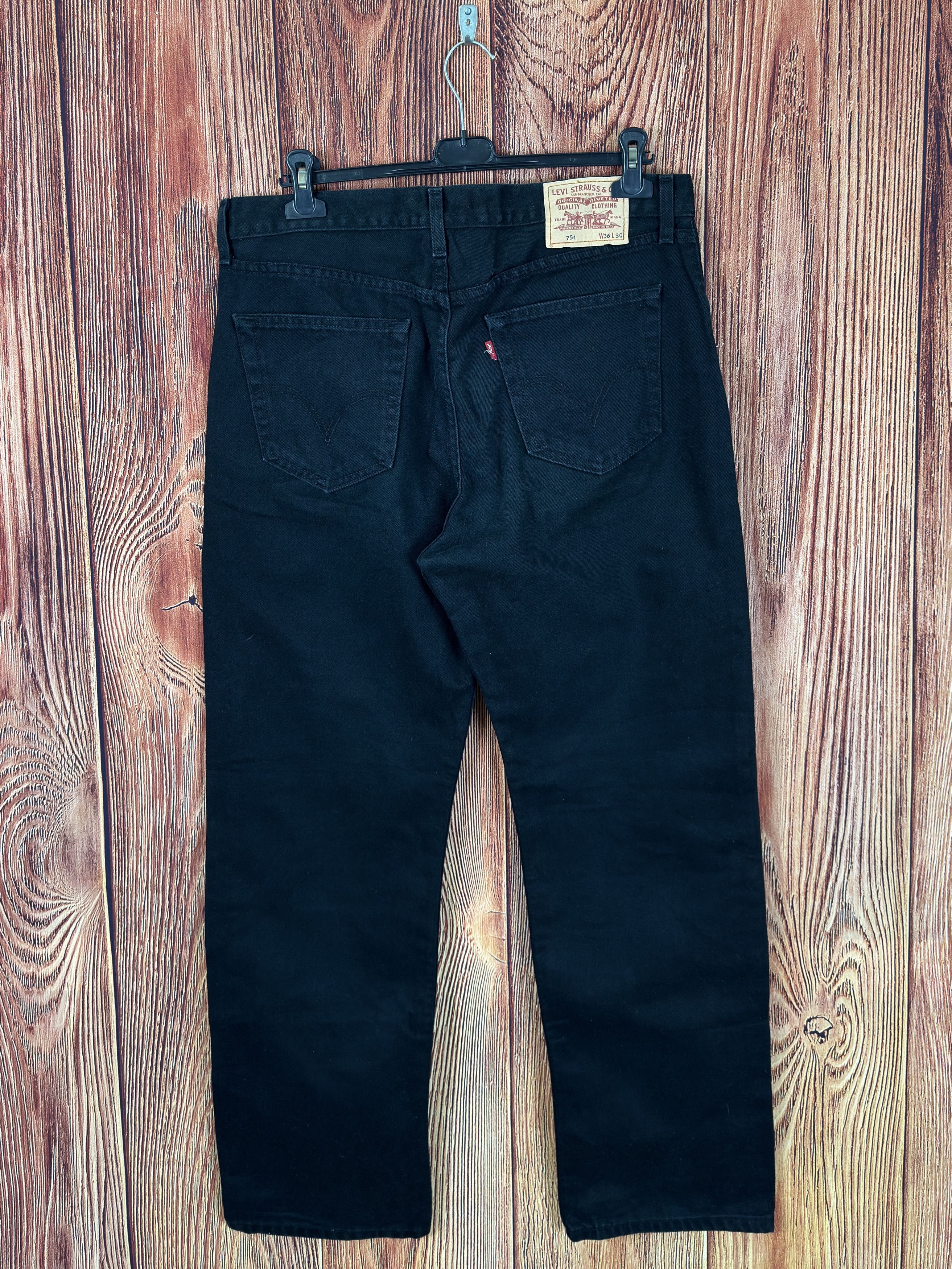 Levi's LEVIS 751 Vintage 90s Black Denim Jeans W36 L30 Size US 36 / EU 52 - 4 Thumbnail
