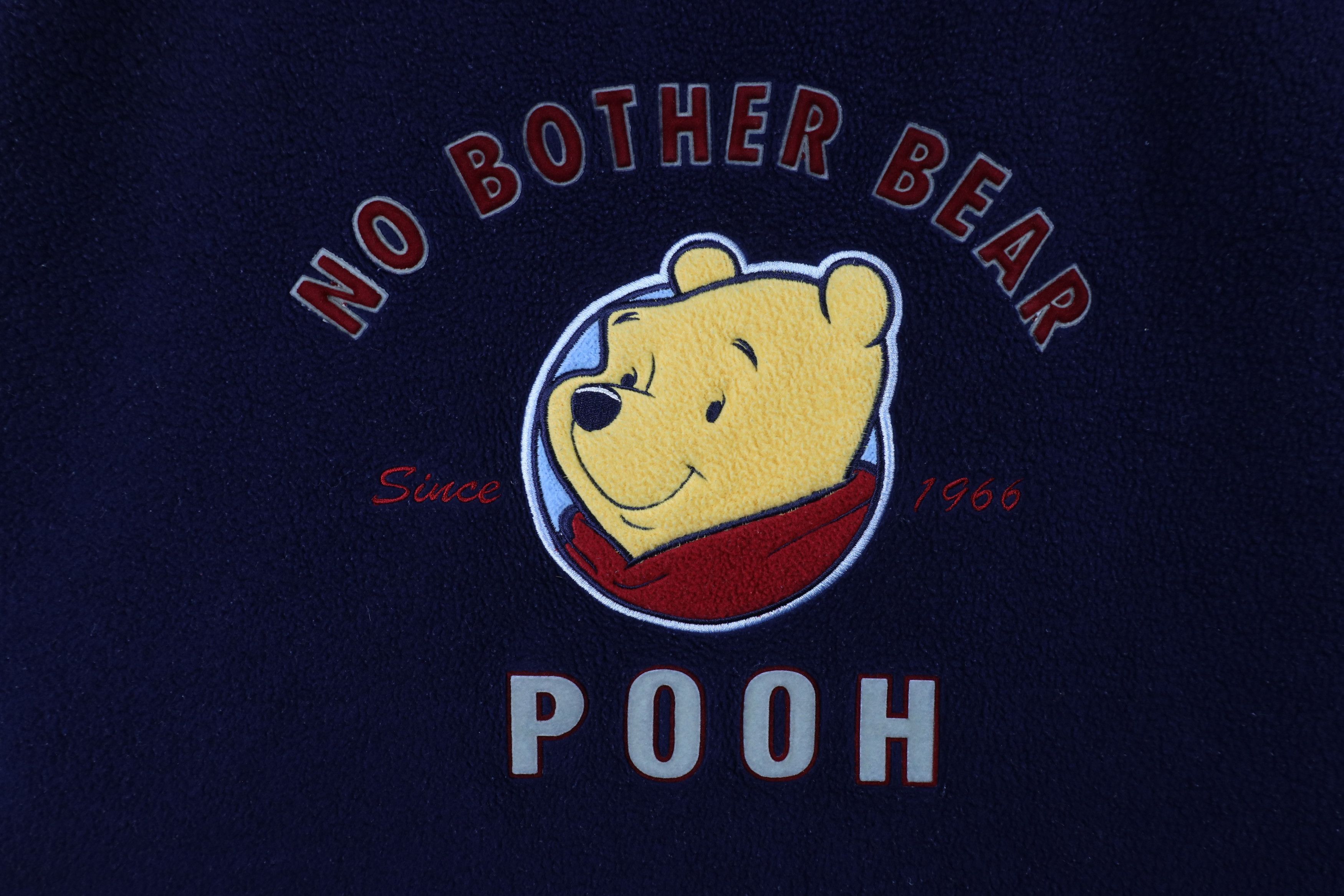 Disney × Vintage Vintage 90s Disney Fleece Winnie the Pooh Sweatshirt Blue Size XL / US 12-14 / IT 48-50 - 4 Thumbnail