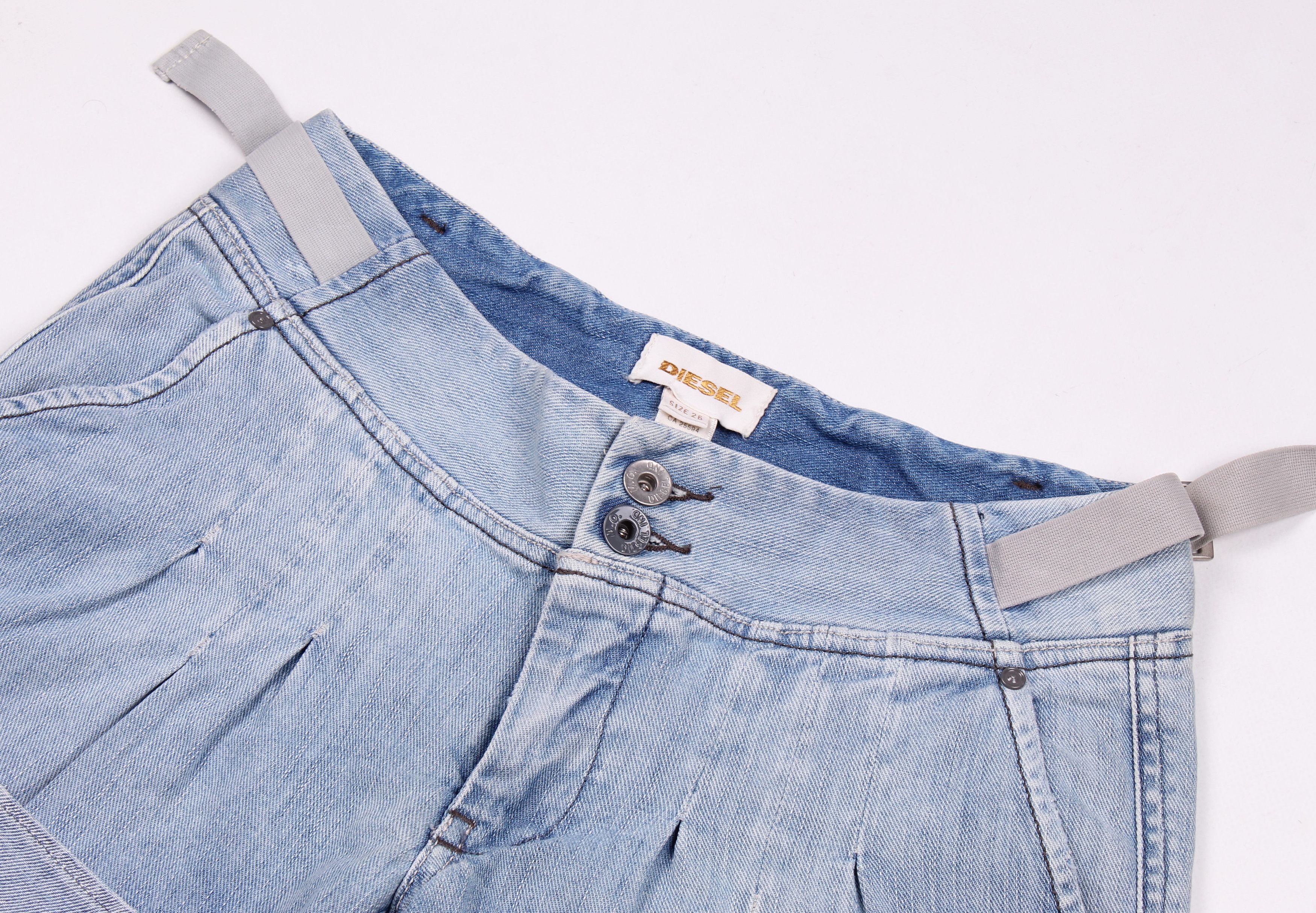 Diesel Vintage Diesel Y2K Blue Mini Shorts Size 28" / US 6 / IT 42 - 2 Thumbnail
