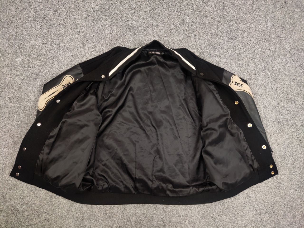 Japanese Brand Vintage Bones Japan Skeleton Letterman Varsity Bomber Jacket Size US S / EU 44-46 / 1 - 17 Thumbnail