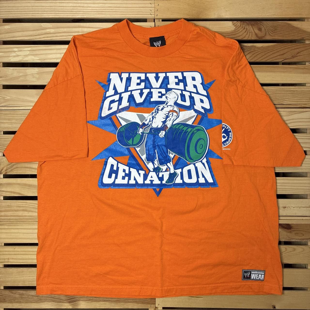 Vintage WWE x John Cena Orange Wrestling Tee Size 3XL