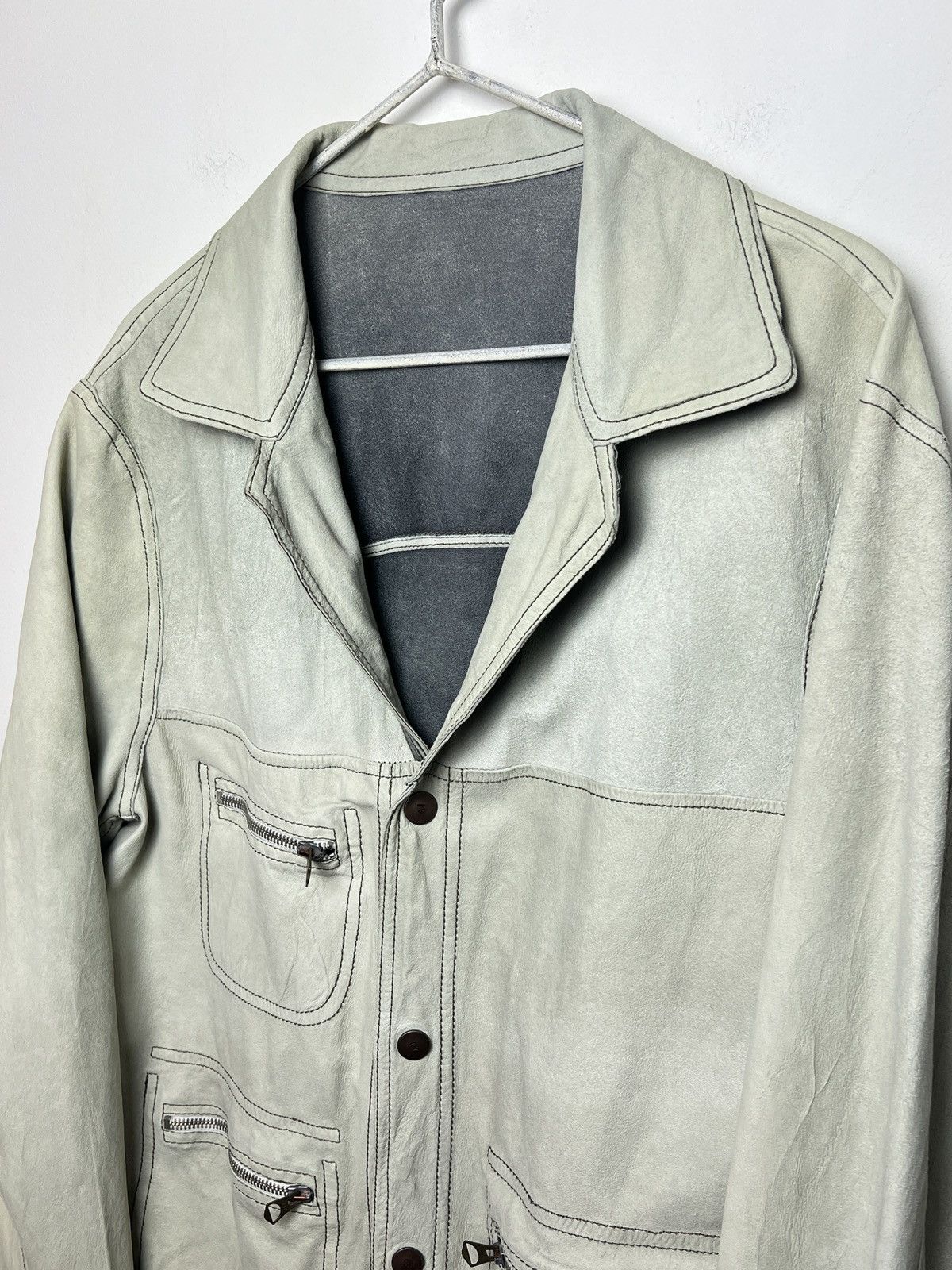 Giorgio Armani armani y2k reversible leather/suede jacket Size US L / EU 52-54 / 3 - 14 Thumbnail
