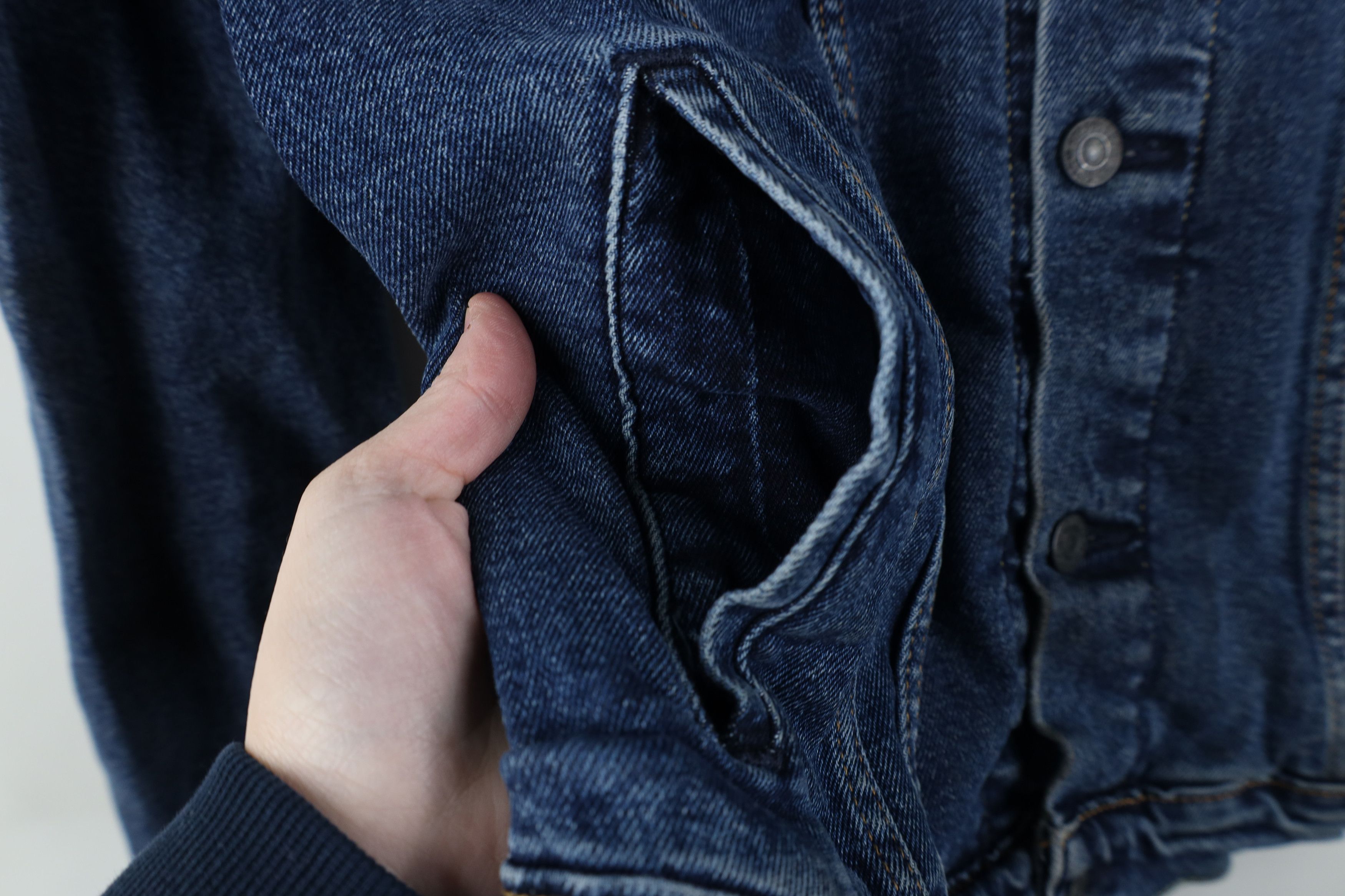 Levi's Vintage Y2K Levis Stretch Denim Jean Trucker Jacket Blue Size US S / EU 44-46 / 1 - 9 Thumbnail