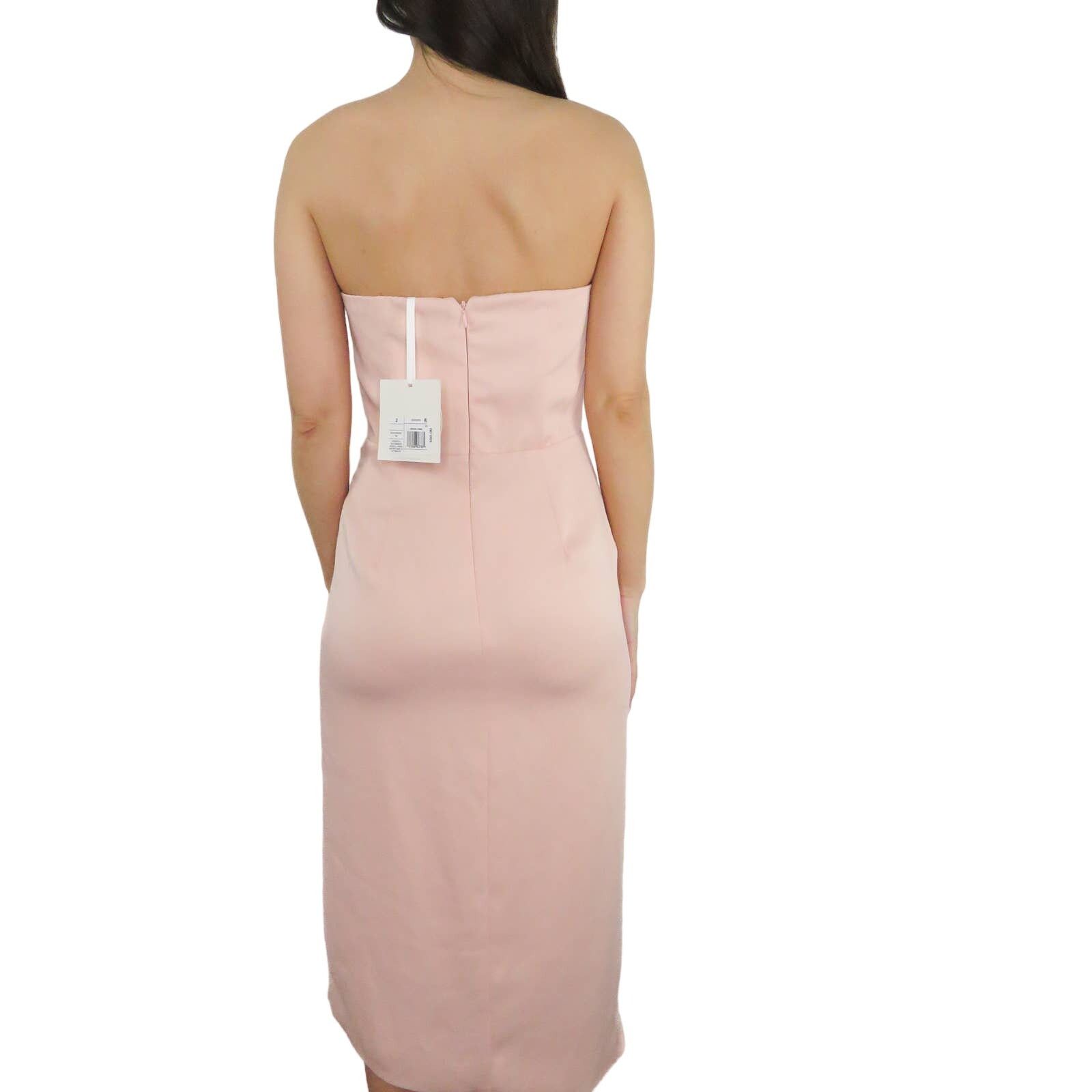 Target Basics Cushnie Blush Pink Strapless Asymmetrical Midi Dress 2 Size XS / US 0-2 / IT 36-38 - 8 Thumbnail