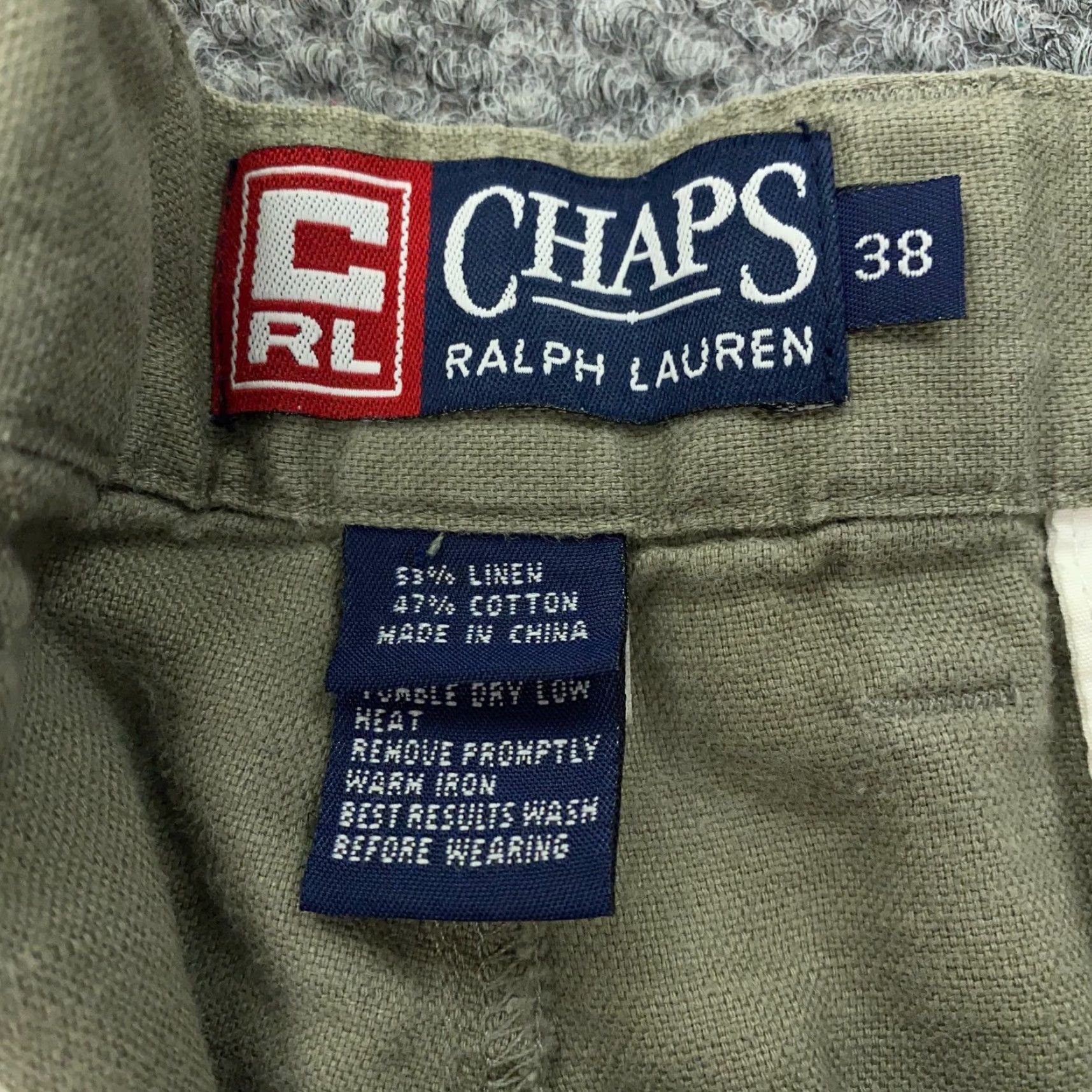 Chaps VTG Chaps Shorts Mens Size 38 Beige Relaxed Golf Linen Blend 90s Size US 38 / EU 54 - 7 Thumbnail