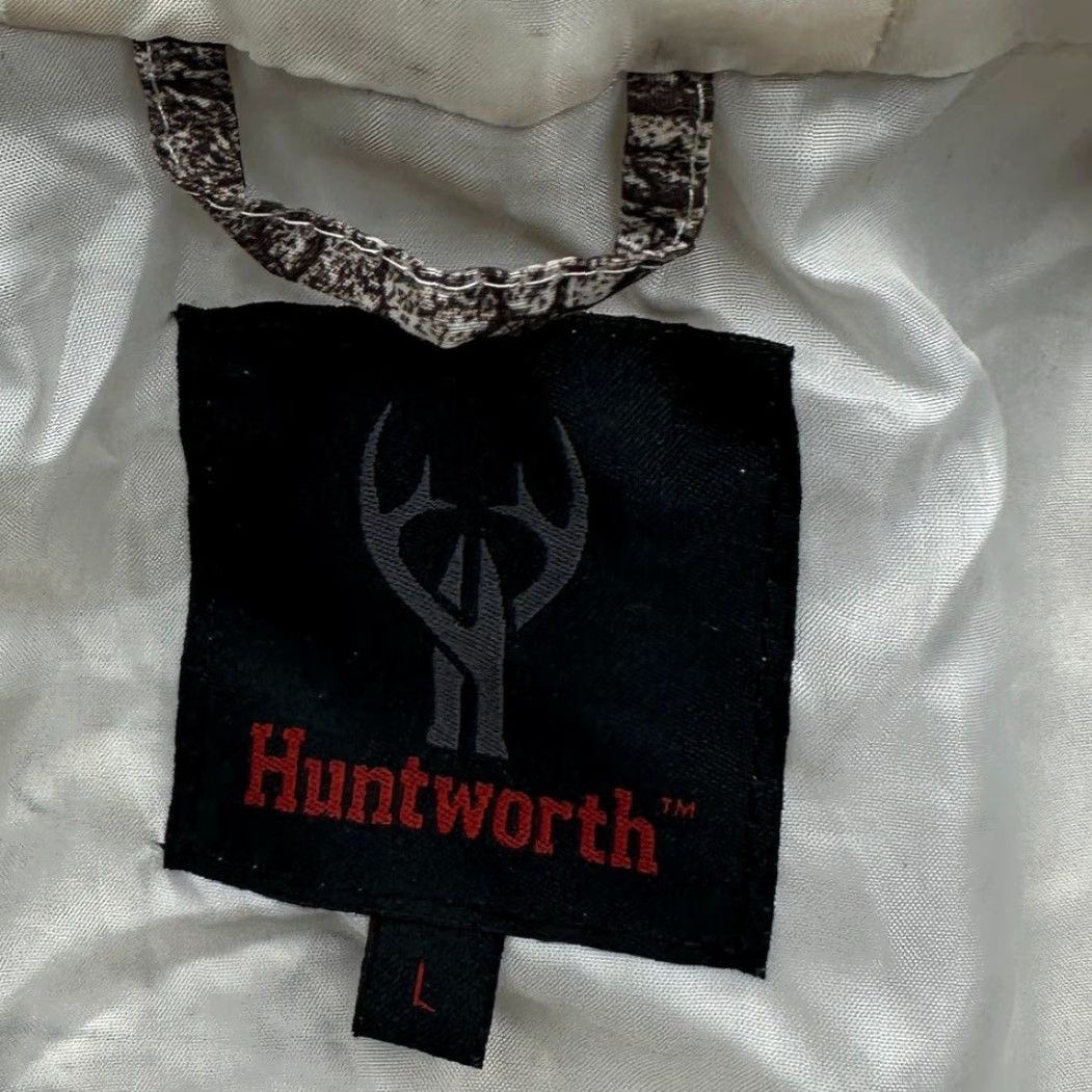 Vintage VINTAGE Huntworth White Tree Camo Lightweight Hooded Jacket Mens Large Full Zip Size US L / EU 52-54 / 3 - 3 Thumbnail