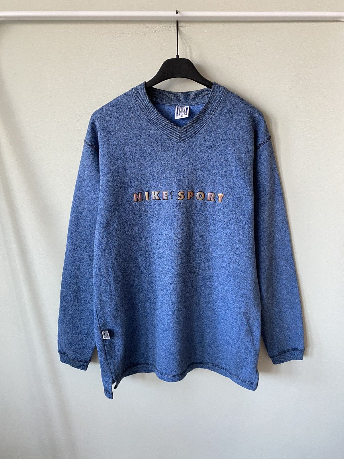 Nike Vintage Nike Sport Logo Retro v neck sweatshirt y2k Size US M / EU 48-50 / 2 - 1 Thumbnail