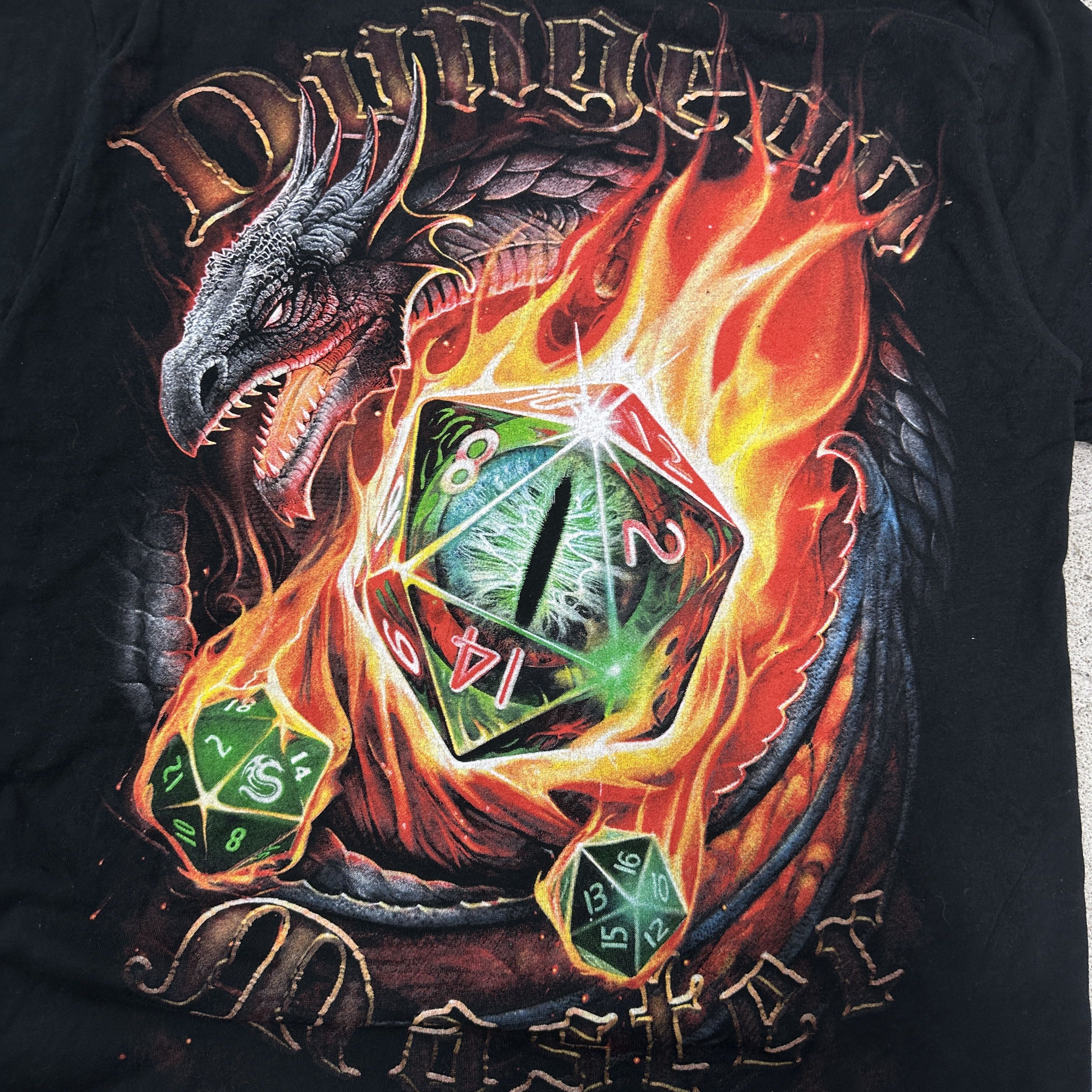 Vintage Vintage Casual Streetwear Dragon Print T-shirt Y2K Size US L / EU 52-54 / 3 - 2 Thumbnail