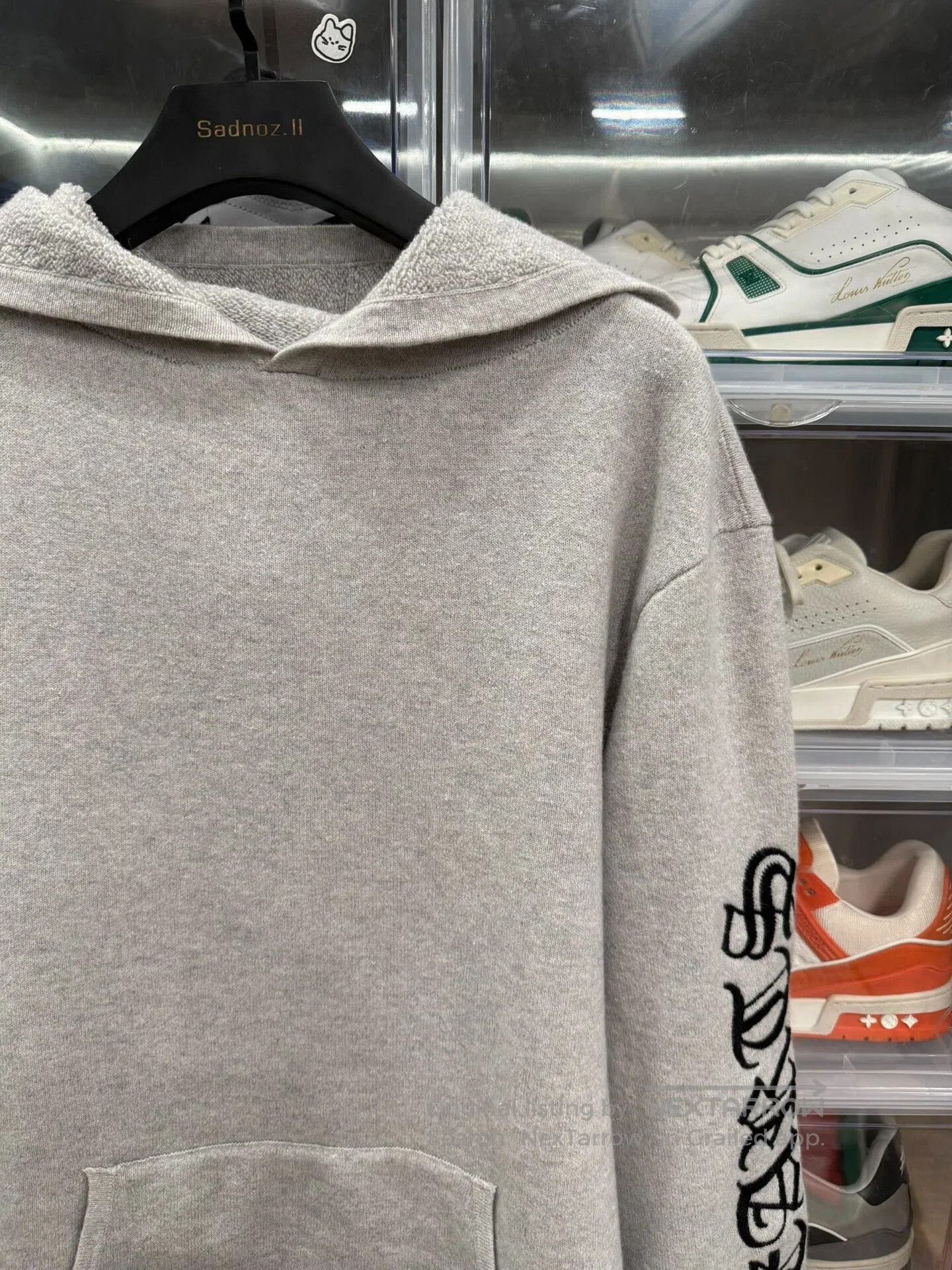 Chrome Hearts gray cashmere hoodie with embroidery. Size US XL / EU 56 / 4 - 2 Thumbnail