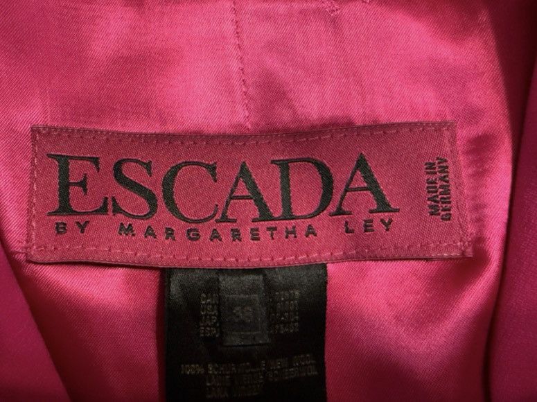 Escada Escada by Margaretha Ley Pink Wool & Silk Coat Germany EU 38 Size S / US 4 / IT 40 - 16 Thumbnail