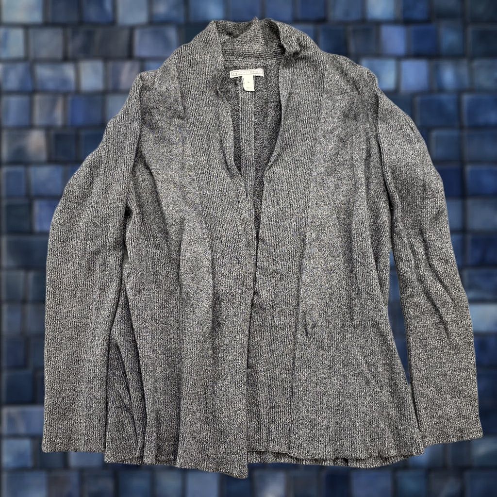 Vintage Dana Buchman Cardigan SweatEr Open Front Gray Knit Women L Size Large Cardigan Women's Sweater Gray Open Front Knit Top Size L / US 10 / IT 46 - 1 Thumbnail