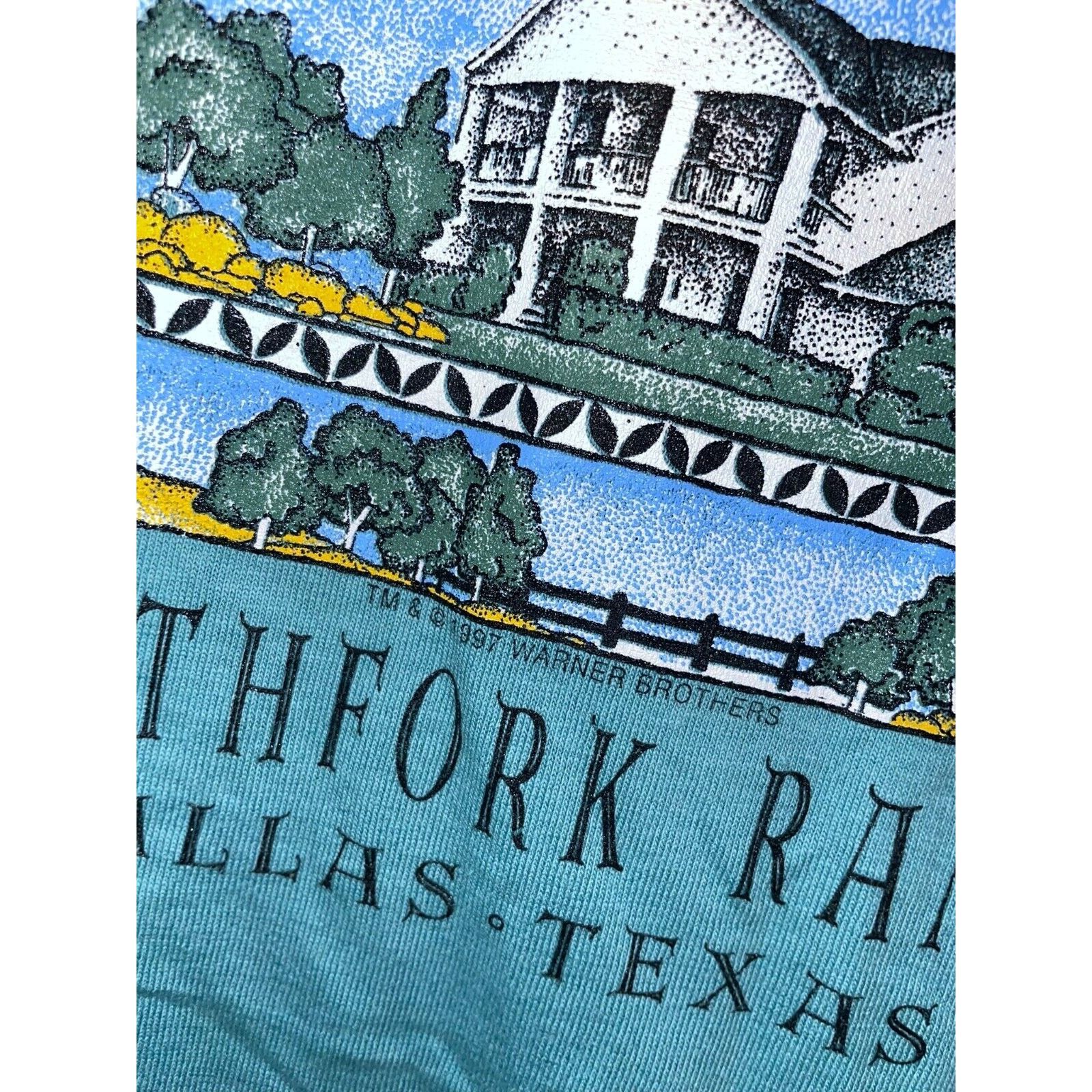 Jerzees Vintage Southfork Ranch Shirt Dallas TX Green Tee VTG 90s L Size US L / EU 52-54 / 3 - 6 Thumbnail